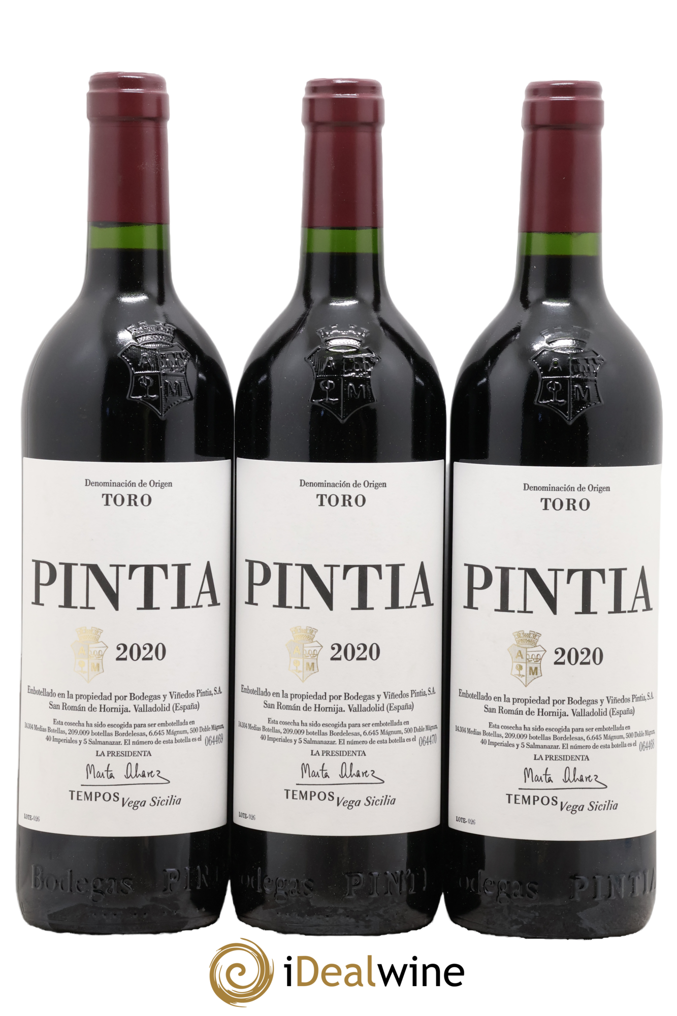Toro DO Vega Sicilia Pintia Famille Alvarez 2020 - Lot of 3 bottles - 0