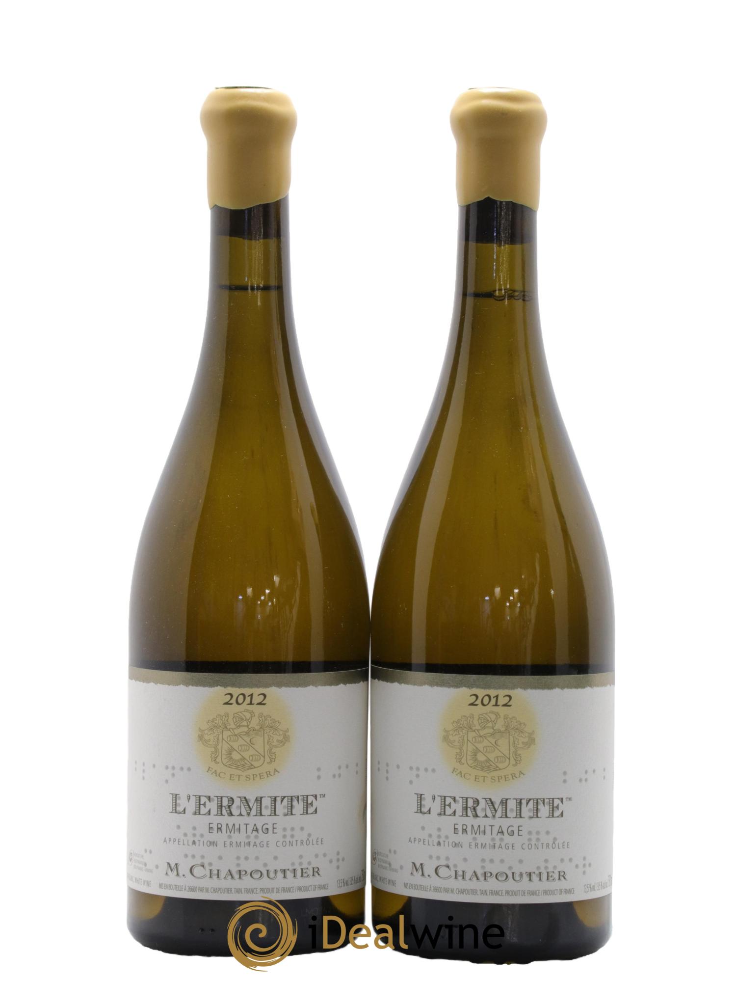 Hermitage Ermitage l'Ermite Chapoutier 2012 - Lot de 2 bouteilles - 0