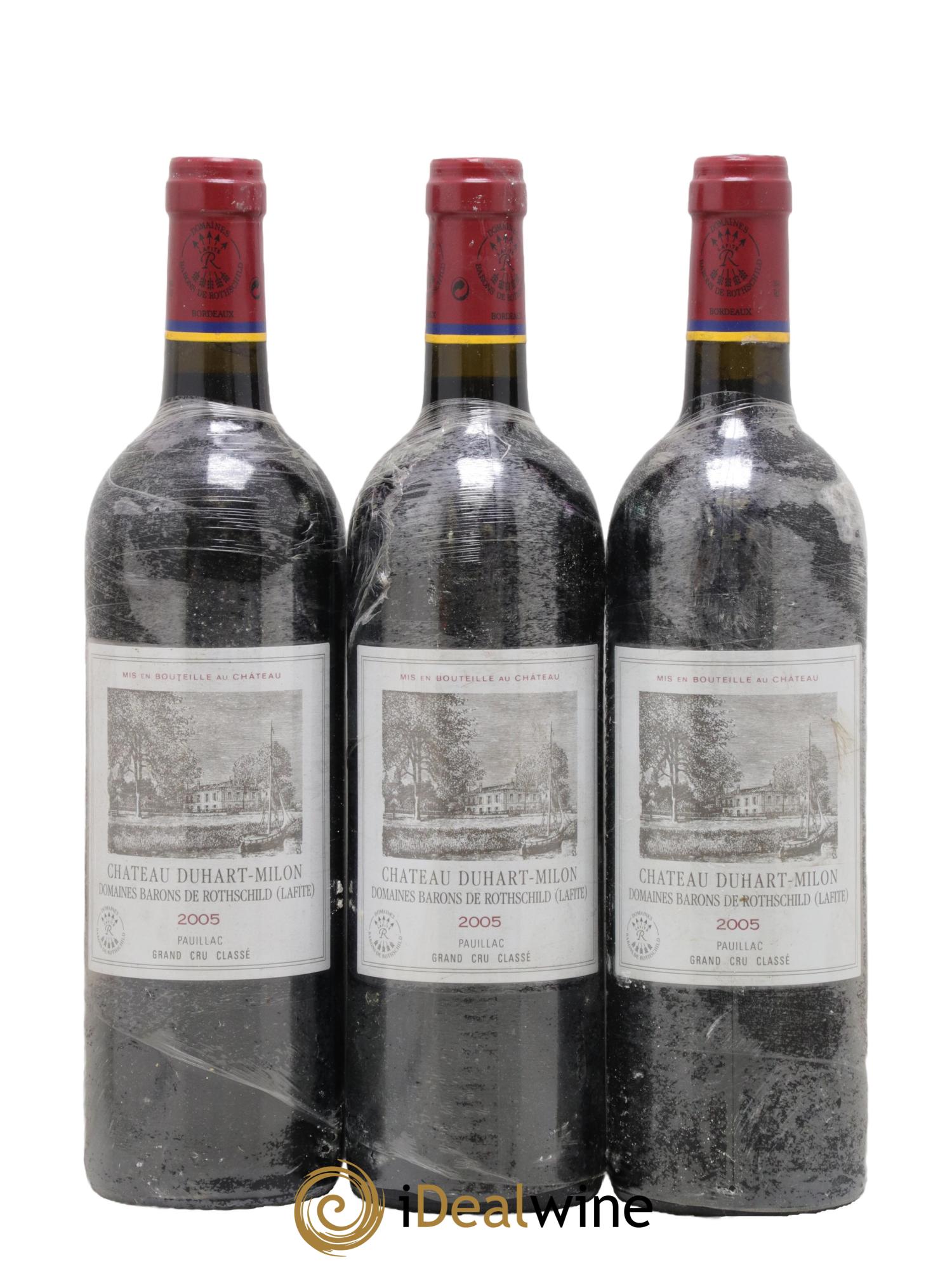 Château Duhart-Milon 4ème Grand Cru Classé 2005 - Lot of 3 bottles - 0