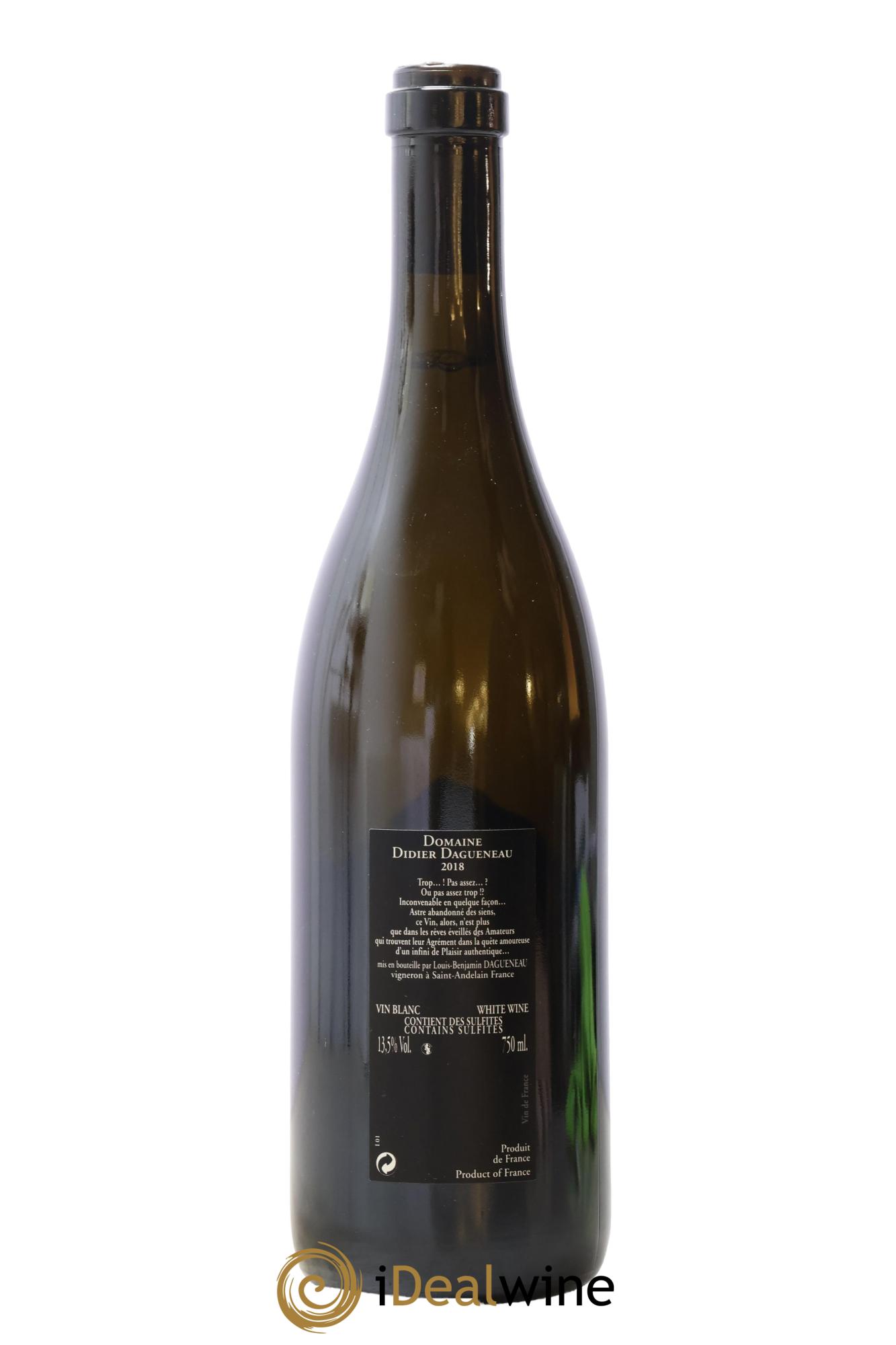 Vin de France (anciennement Pouilly-Fumé) Silex Dagueneau (Domaine Didier - Louis-Benjamin) 2018 - Lot of 1 bottle - 1