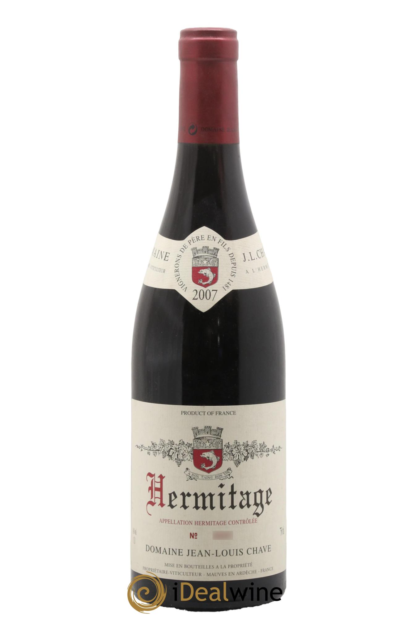 Hermitage Jean-Louis Chave 2007 - Lot of 1 bottle - 0