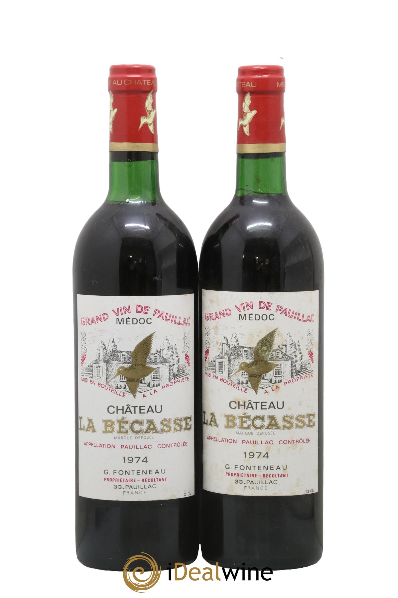 Château la Bécasse 1974 - Lot of 2 bottles - 0