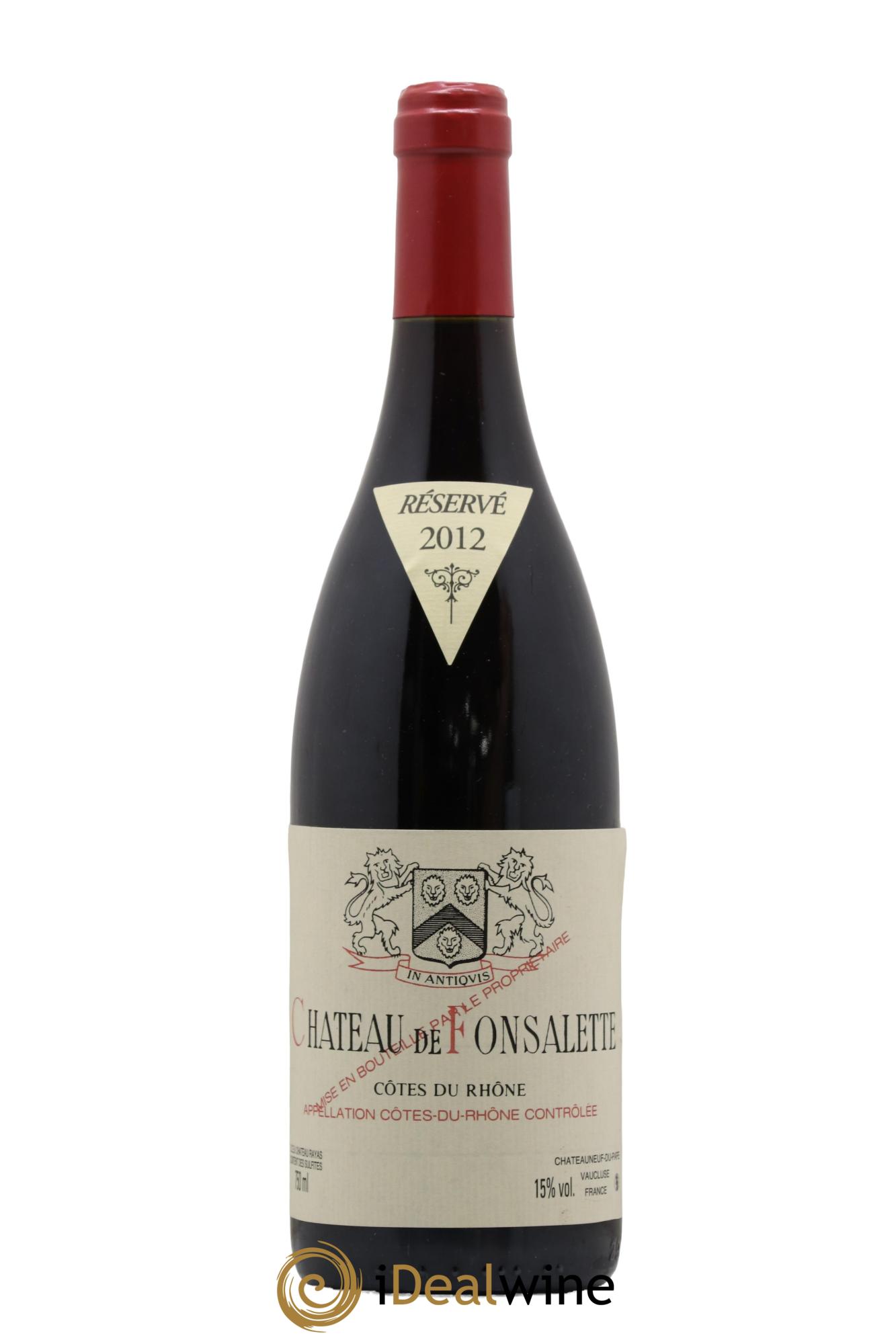 Côtes-du-Rhône Château de Fonsalette Emmanuel Reynaud 2012 - Lot de 1 bouteille - 0