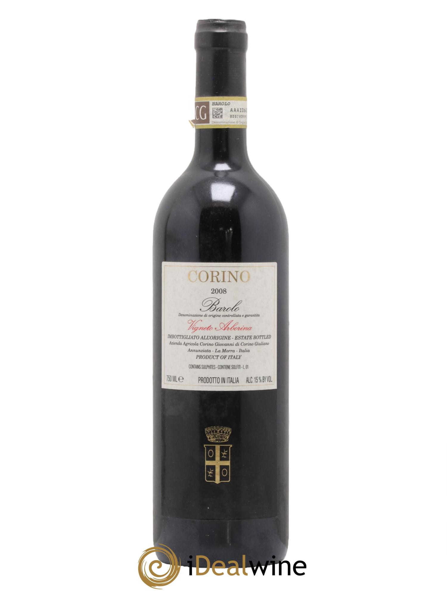 Barolo Arborina Corino Giovanni 2008 - Lot de 1 bouteille - 0
