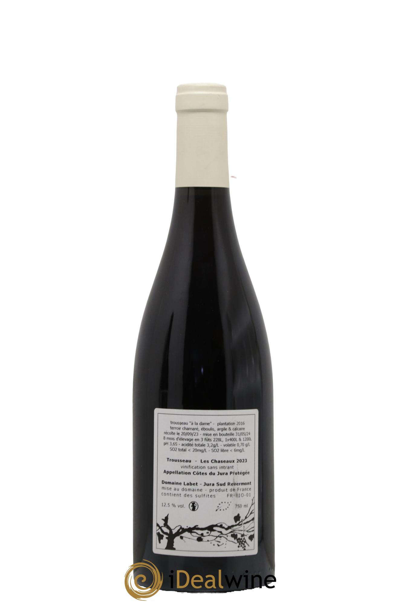 Côtes du Jura Trousseau Les Chaseaux Romain - Julien  - Charline Labet 2023 - Lot of 1 bottle - 1