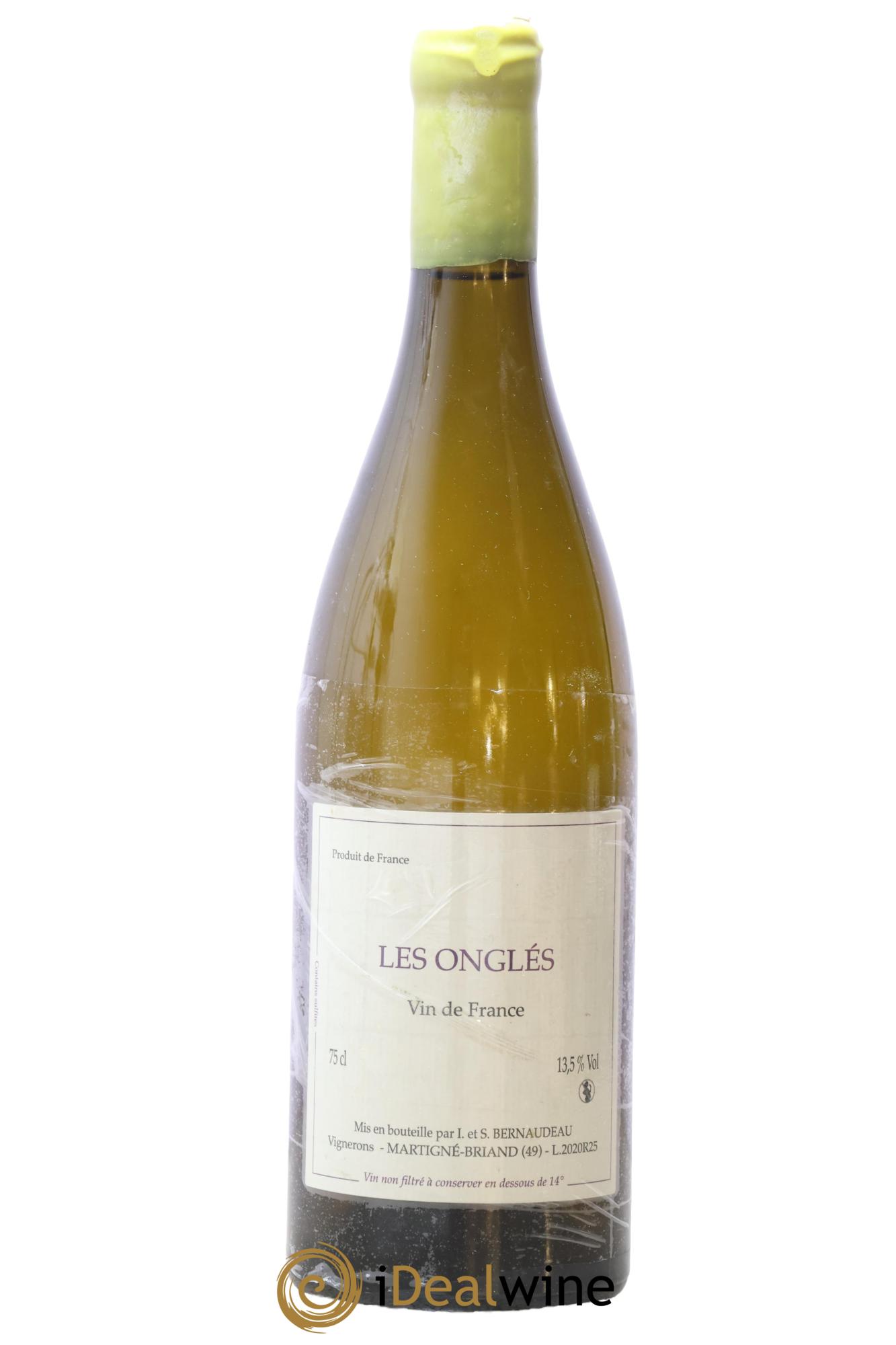Vin de France Les Onglés Stéphane Bernaudeau 2020 - Lot of 1 bottle - 0