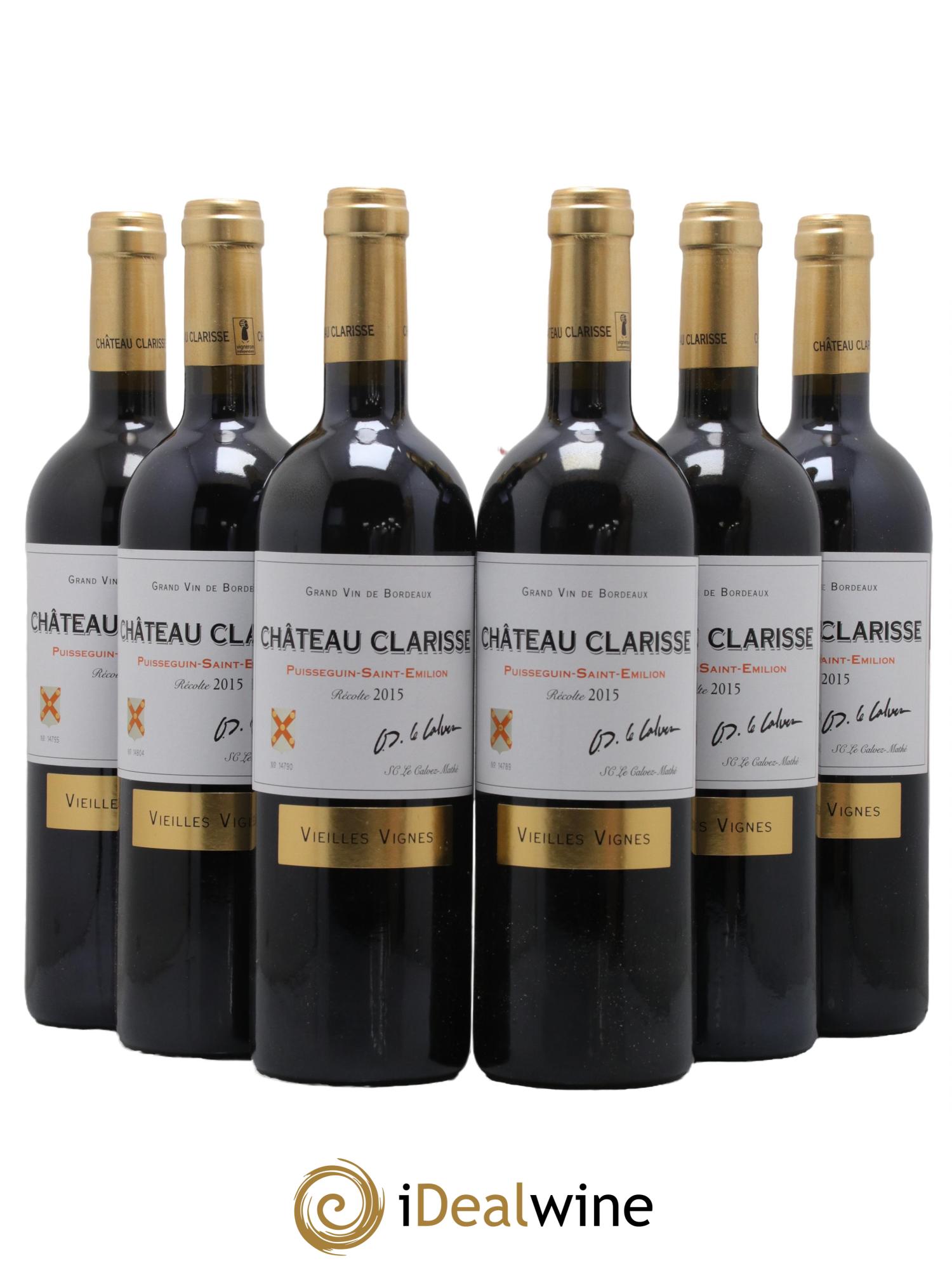 Château Clarisse - Vieilles Vignes 2015 - Lot de 6 bouteilles - 0