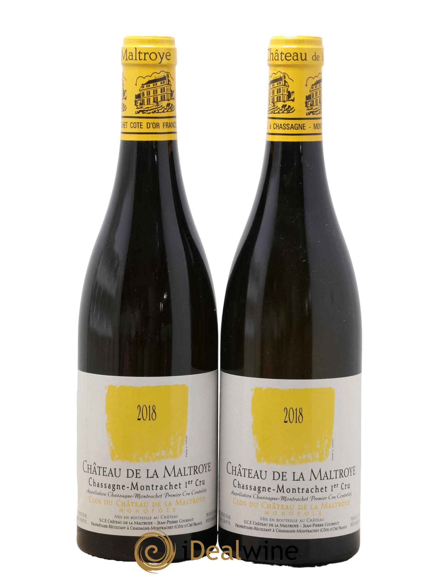 Chassagne-Montrachet 1er Cru Clos du Château de la Maltroye Monopole Château de la Maltroye 2018 - Lot de 2 bouteilles - 0