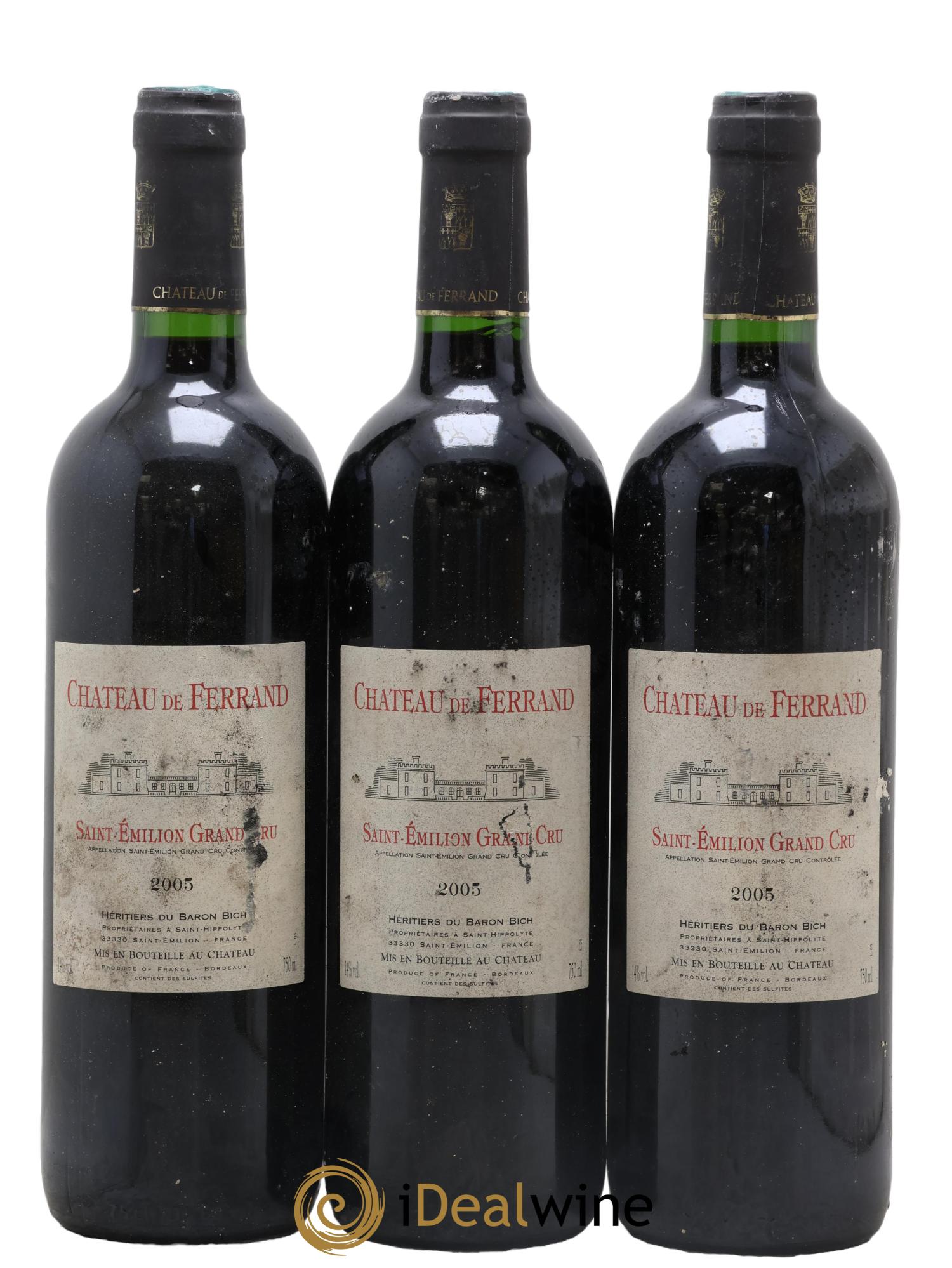Château de Ferrand Grand Cru Classé 2005 - Lot de 3 bouteilles - 0