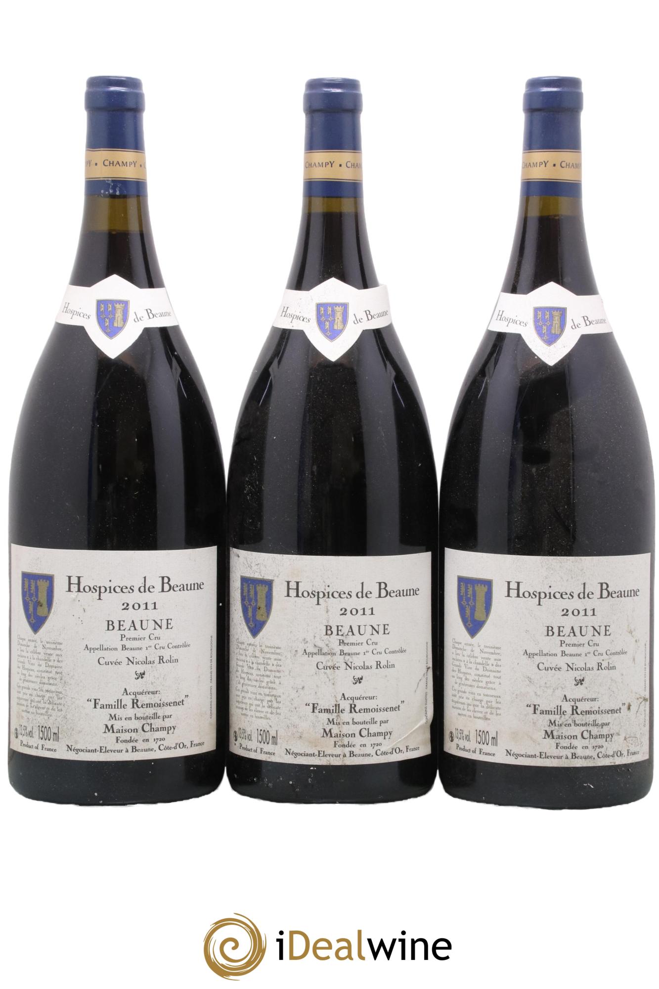 Beaune 1er Cru Cuvée Nicolas Rolin Hospices de Beaune Maison Champy 2011 - Lot de 3 magnums - 0