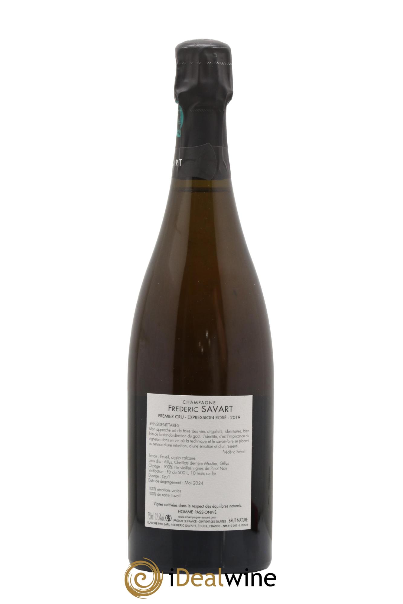 Brut Nature L'Expression Frédéric Savart 1er cru Expression Rosé Frédéric avart 2019 - Lot of 1 bottle - 1