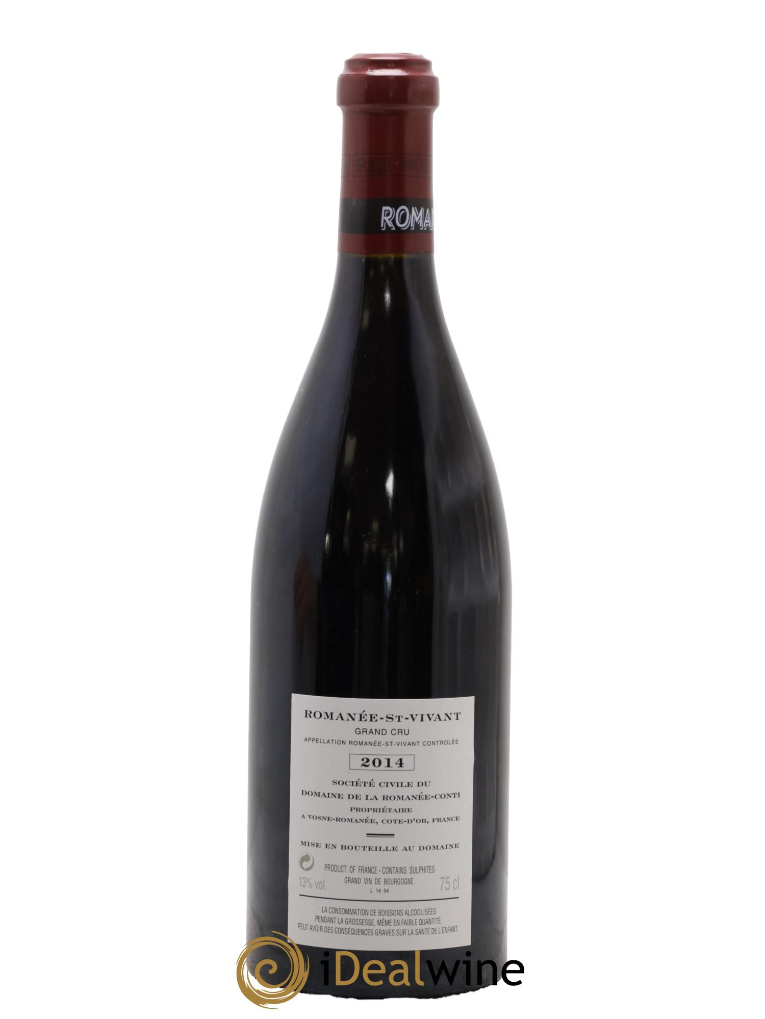 Romanée-Saint-Vivant Grand Cru Domaine de la Romanée-Conti  2014 - Lot of 1 bottle - 1