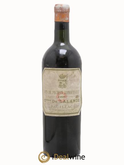 Château Pichon Longueville Comtesse de Lalande 2ème Grand Cru Classé 1928 - Lotto di 1 bottiglia - 0