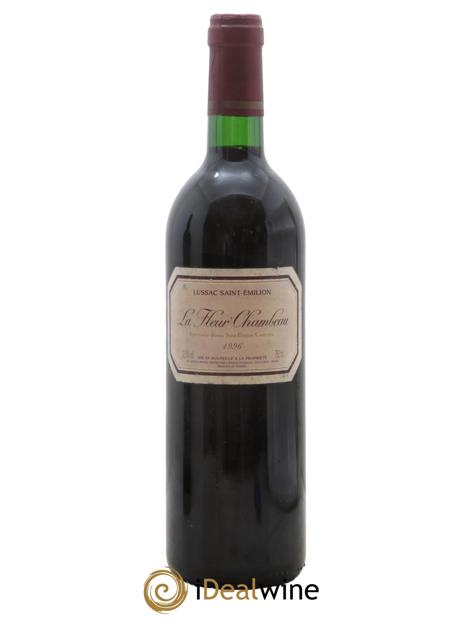 Lussac Saint-Émilion Chateau La Fleur Chambeau 1996 - Lot de 1 bouteille - 0