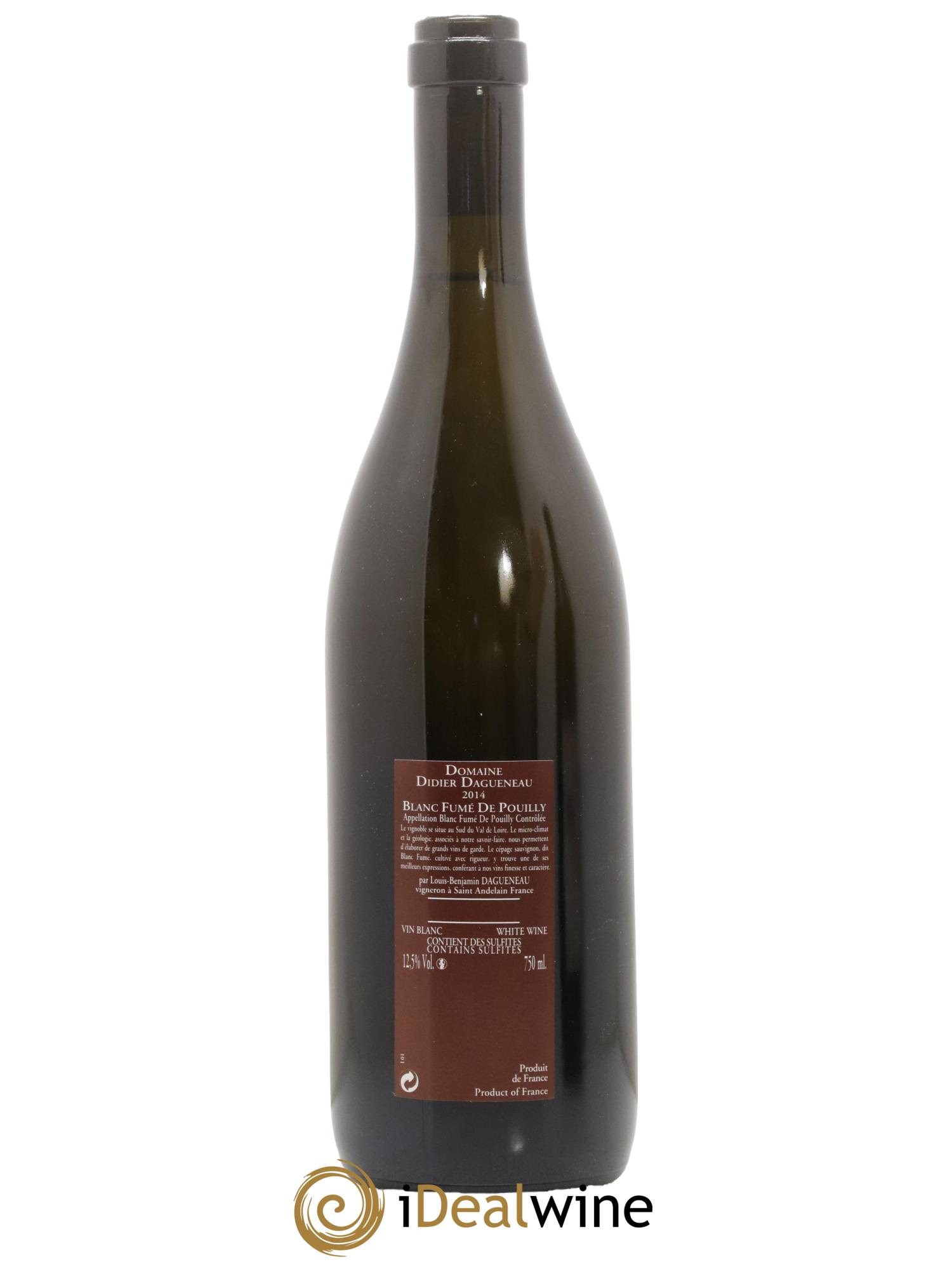 Vin de France (anciennement Pouilly-Fumé) Pur Sang Dagueneau (Domaine Didier - Louis-Benjamin) 2014 - Lot de 1 bouteille - 1