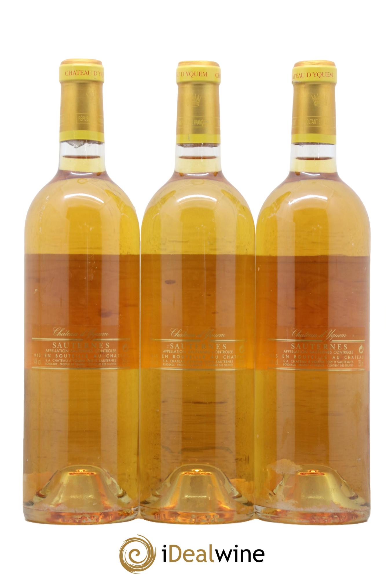 Château d' Yquem 1er Cru Classé Supérieur 2003 - Lot of 3 bottles - 1