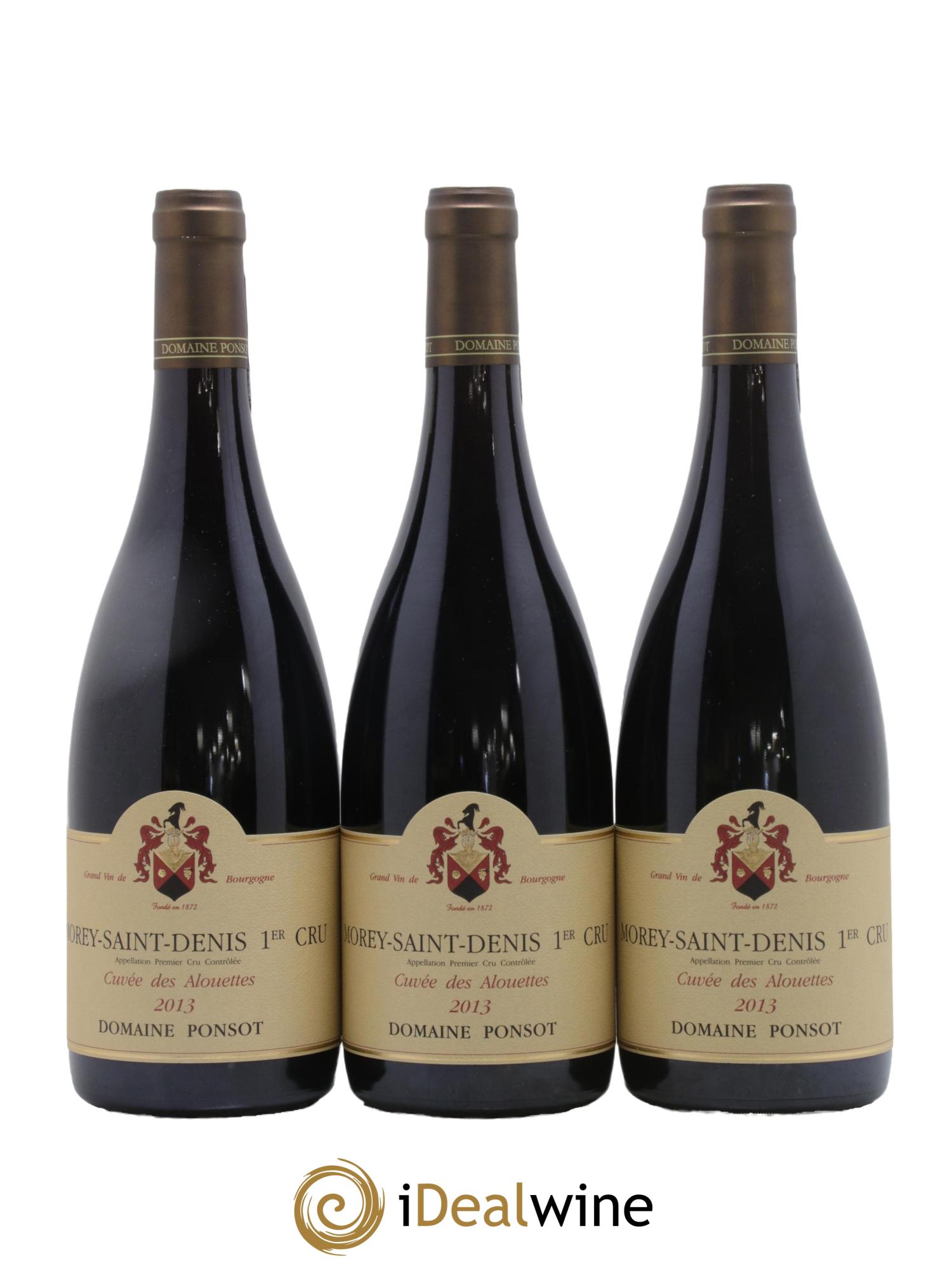 Morey Saint-Denis 1er Cru Cuvée des Alouettes Ponsot (Domaine) 2013 - Lot of 3 bottles - 0