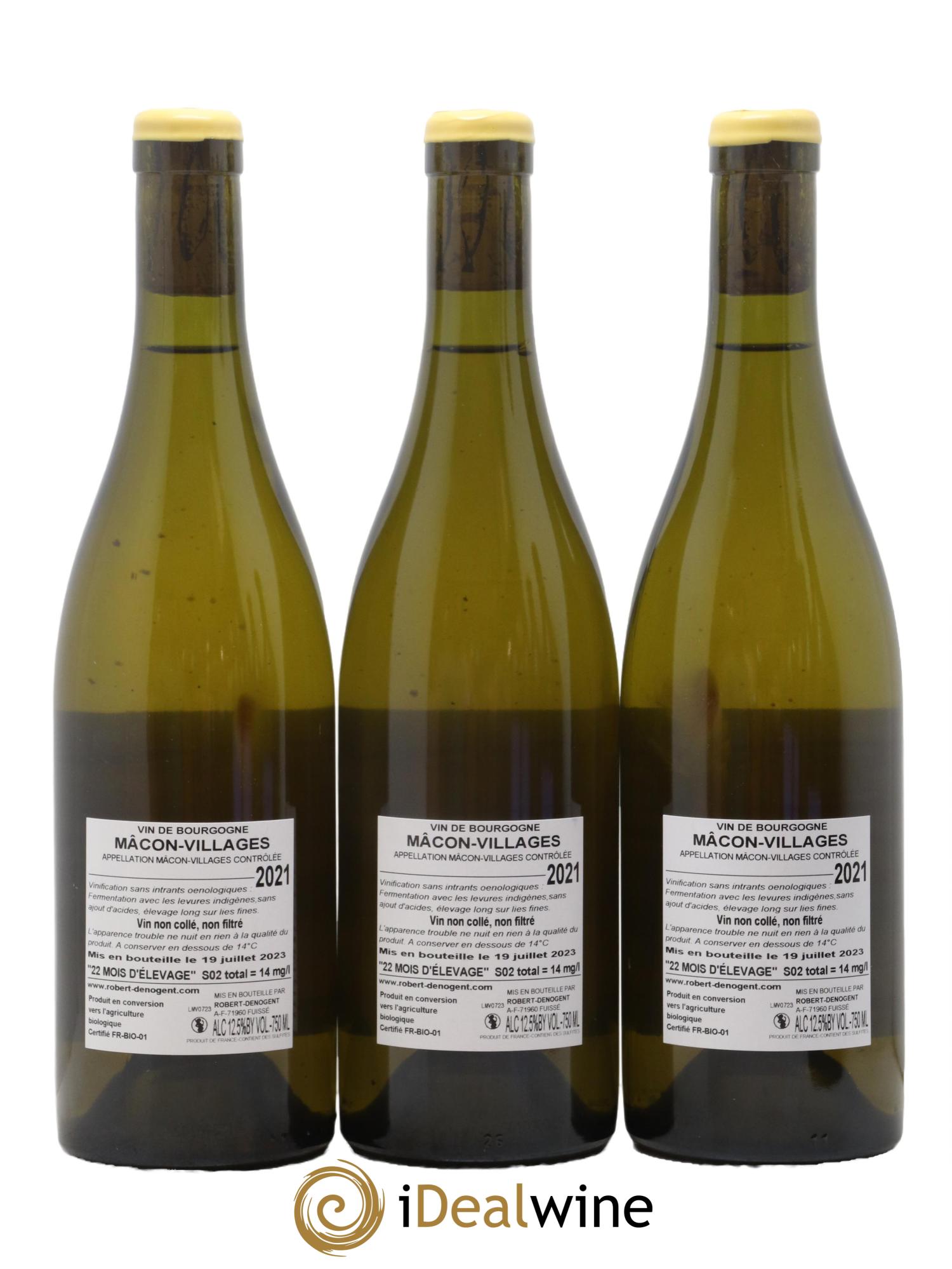 Mâcon-Villages Les Sardines Robert Denogent (Domaine) 2021 - Lot of 3 bottles - 1