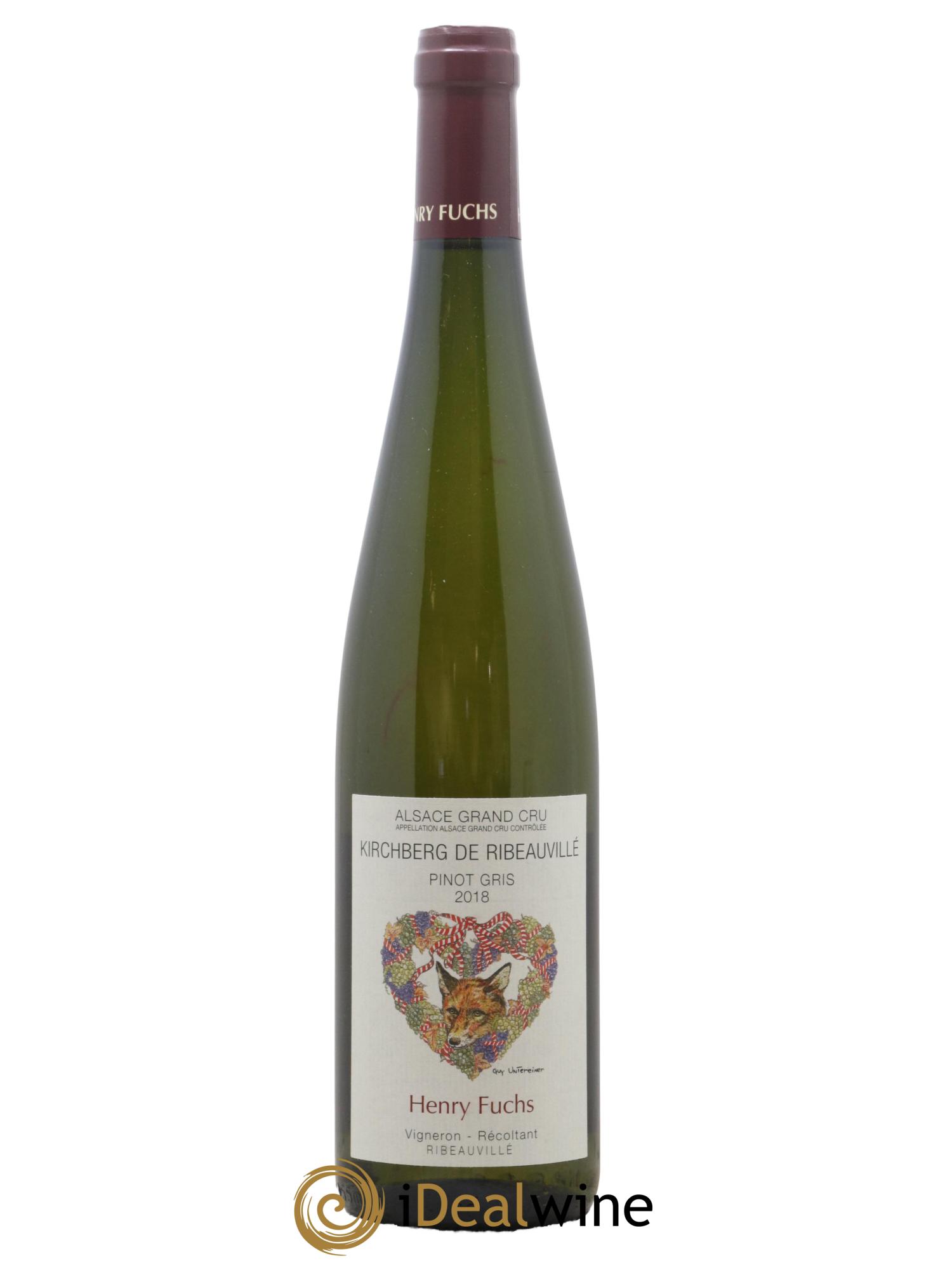 Alsace Grand Cru Kirchberg de Ribeauvillé Pinot Gris Henry Fuchs 2018 - Lot de 1 bouteille - 0