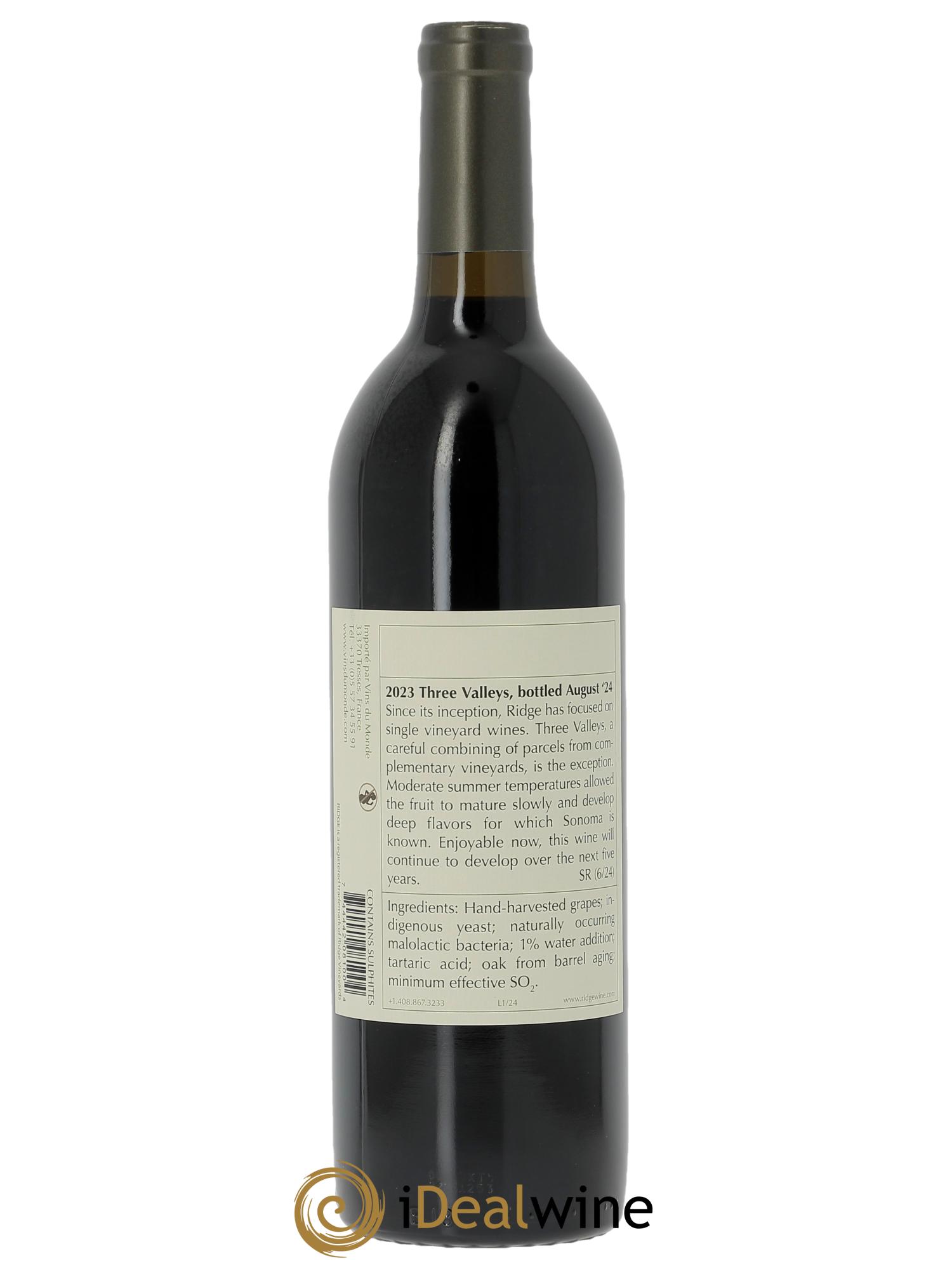 Sonoma County Three Valleys Ridge Vineyards  2023 - Lote de 1 botella - 1