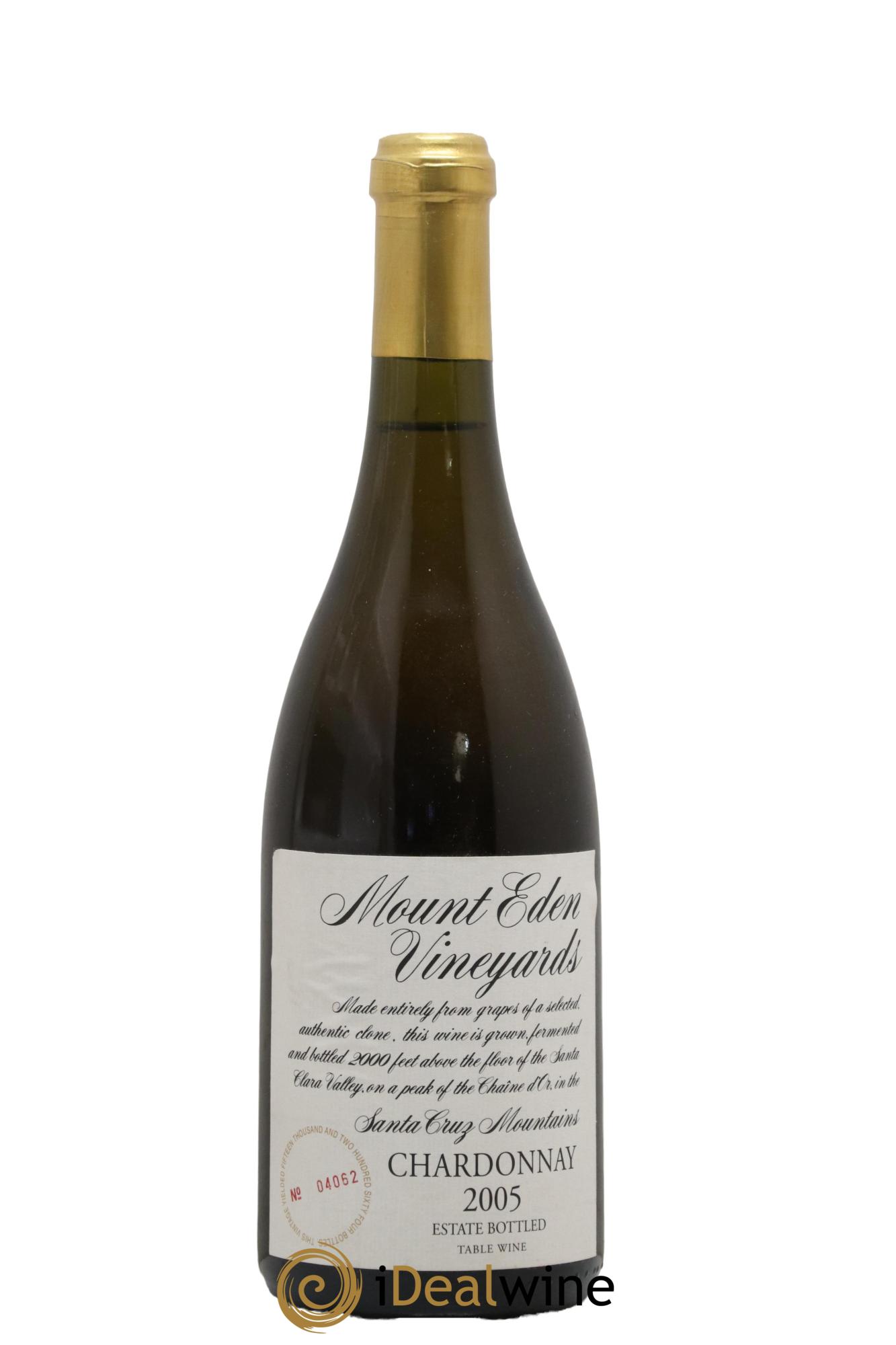 Santa Cruz Mountains Chardonnay Mount Eden Vineyards Chardonnay Mount Eden 2005 - Lot de 1 bouteille - 0
