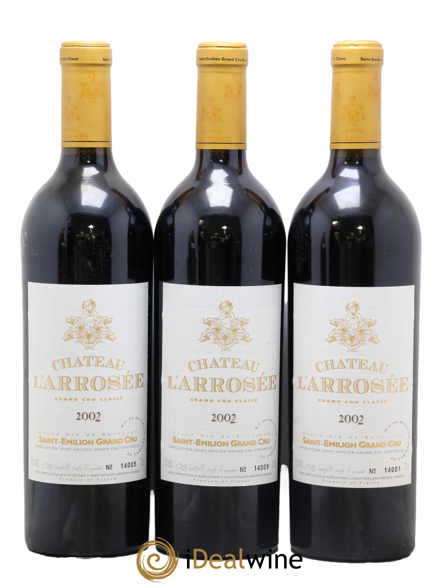 Château l' Arrosée Grand Cru Classé 2002 - Lot de 3 bouteilles - 0
