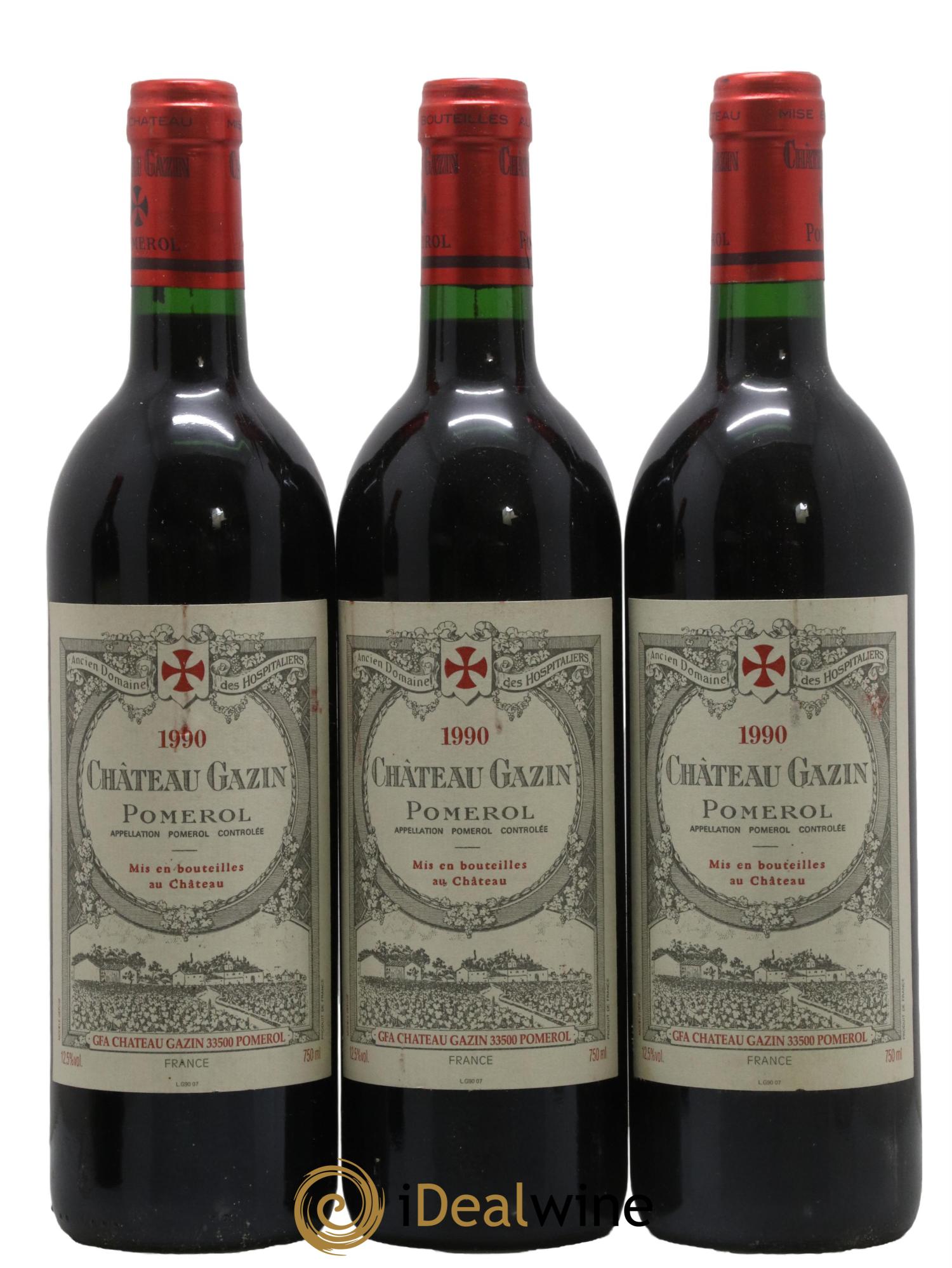 Château Gazin 1990 - Posten von 3 Flaschen - 0