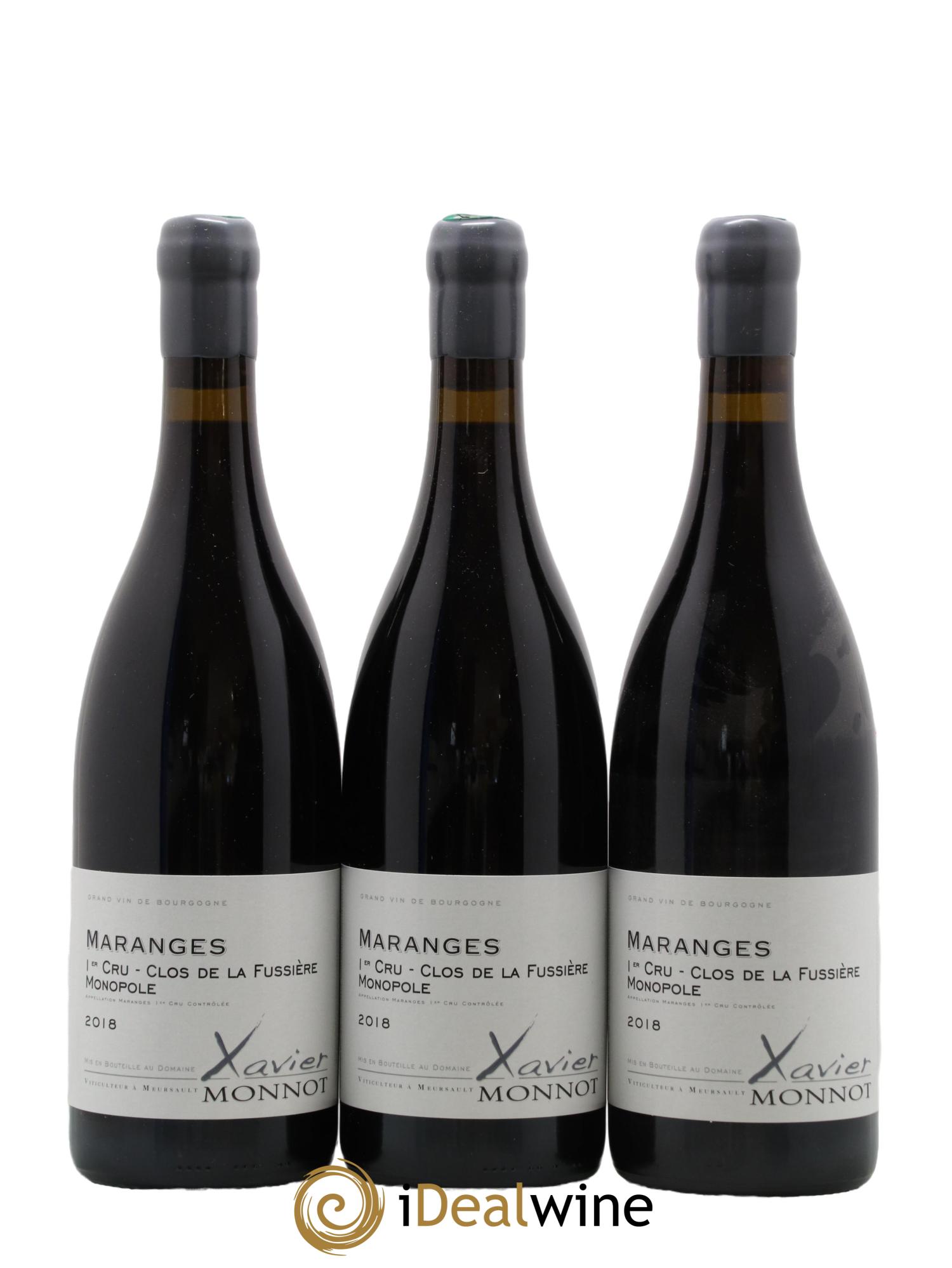 Maranges 1er Cru Clos de la Fussiere Domaine Xavier Monnot 2018 - Lot de 3 bouteilles - 0