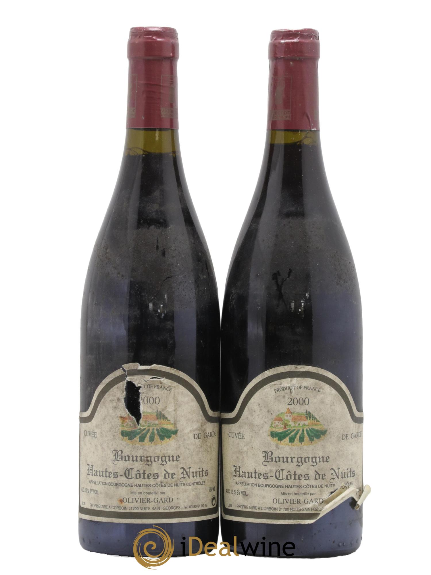 Hautes-Côtes de Nuits Domaine Olivier Gard 2000 - Lot de 2 bouteilles - 0
