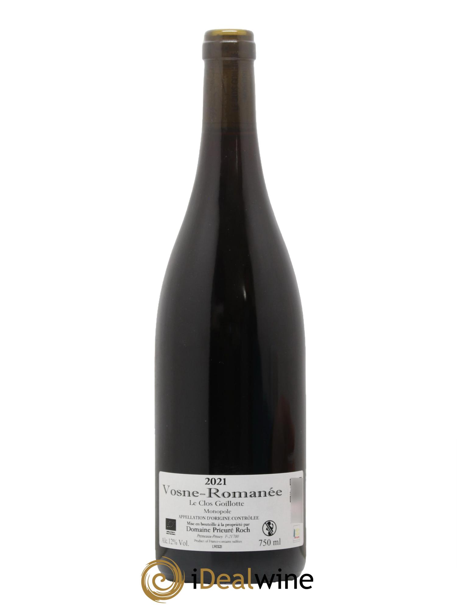 Vosne-Romanée Le Clos Goillotte Prieuré Roch 2021 - Lot de 1 bouteille - 1