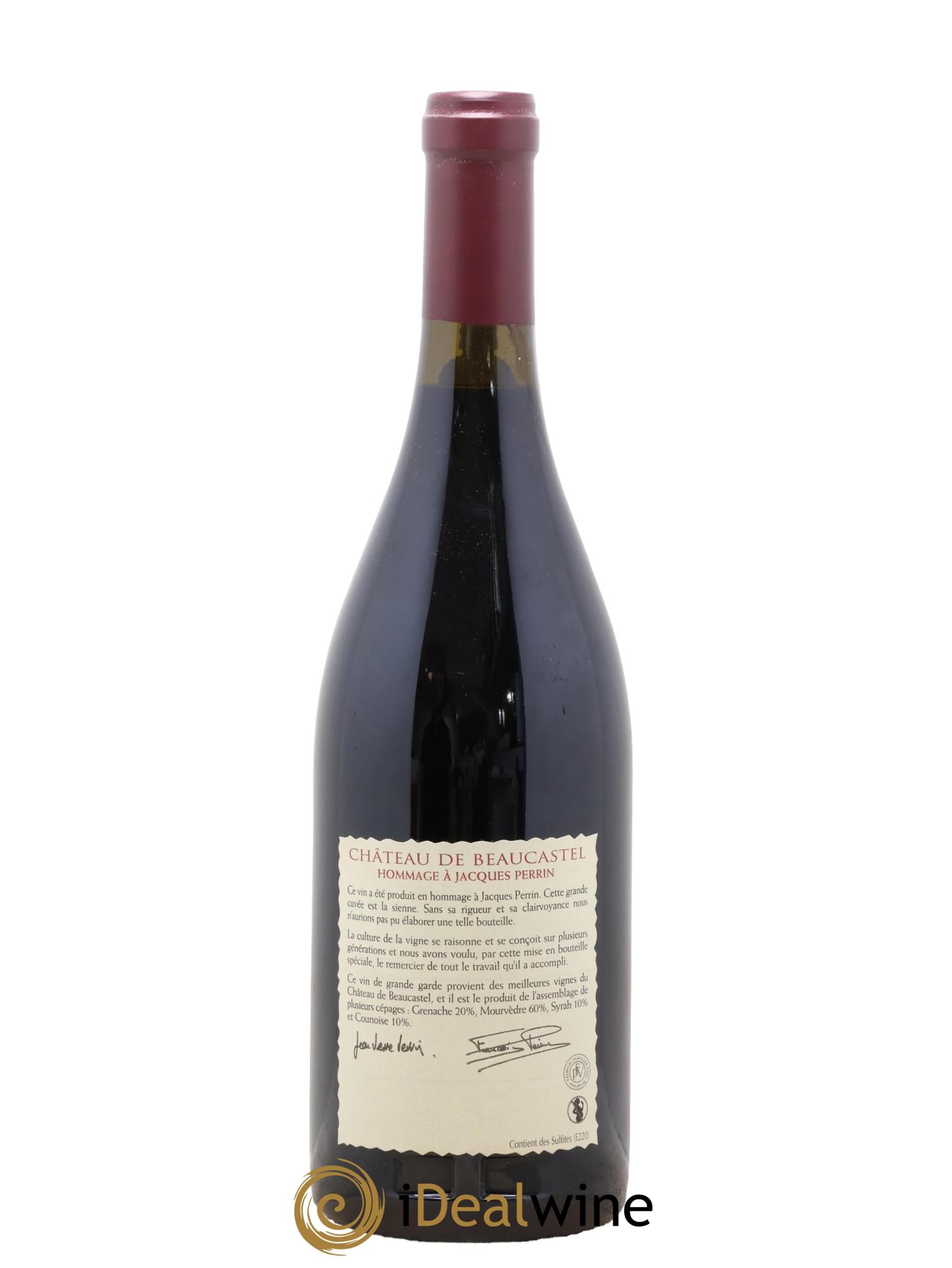 Châteauneuf-du-Pape Château de Beaucastel Hommage à Jacques Perrin Famille Perrin 2001 - Lotto di 1 bottiglia - 2