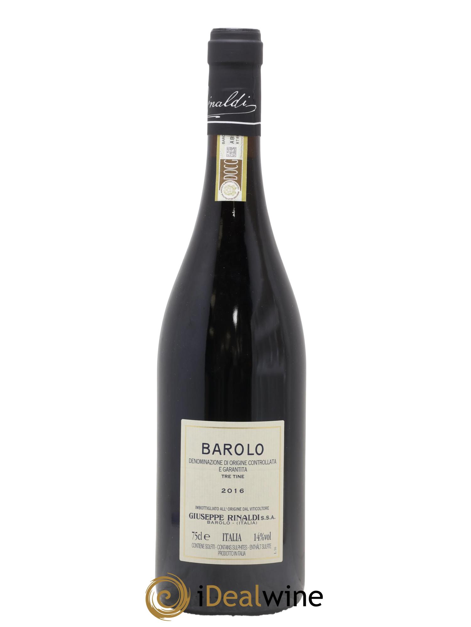 Barolo DOCG Tre Tine Giuseppe Rinaldi 2016 - Lotto di 1 bottiglia - 1