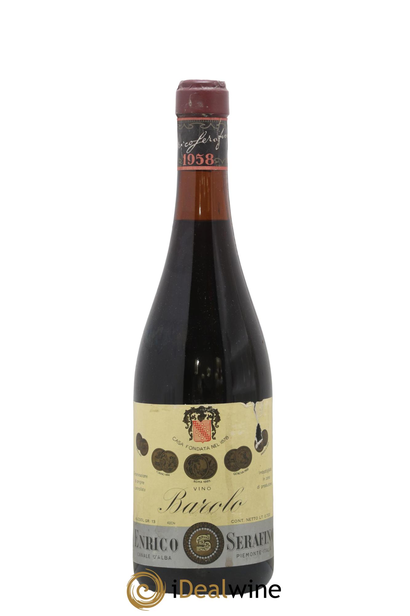 Barolo DOCG Enrico Serafino 1958 - Lot de 1 bouteille - 0