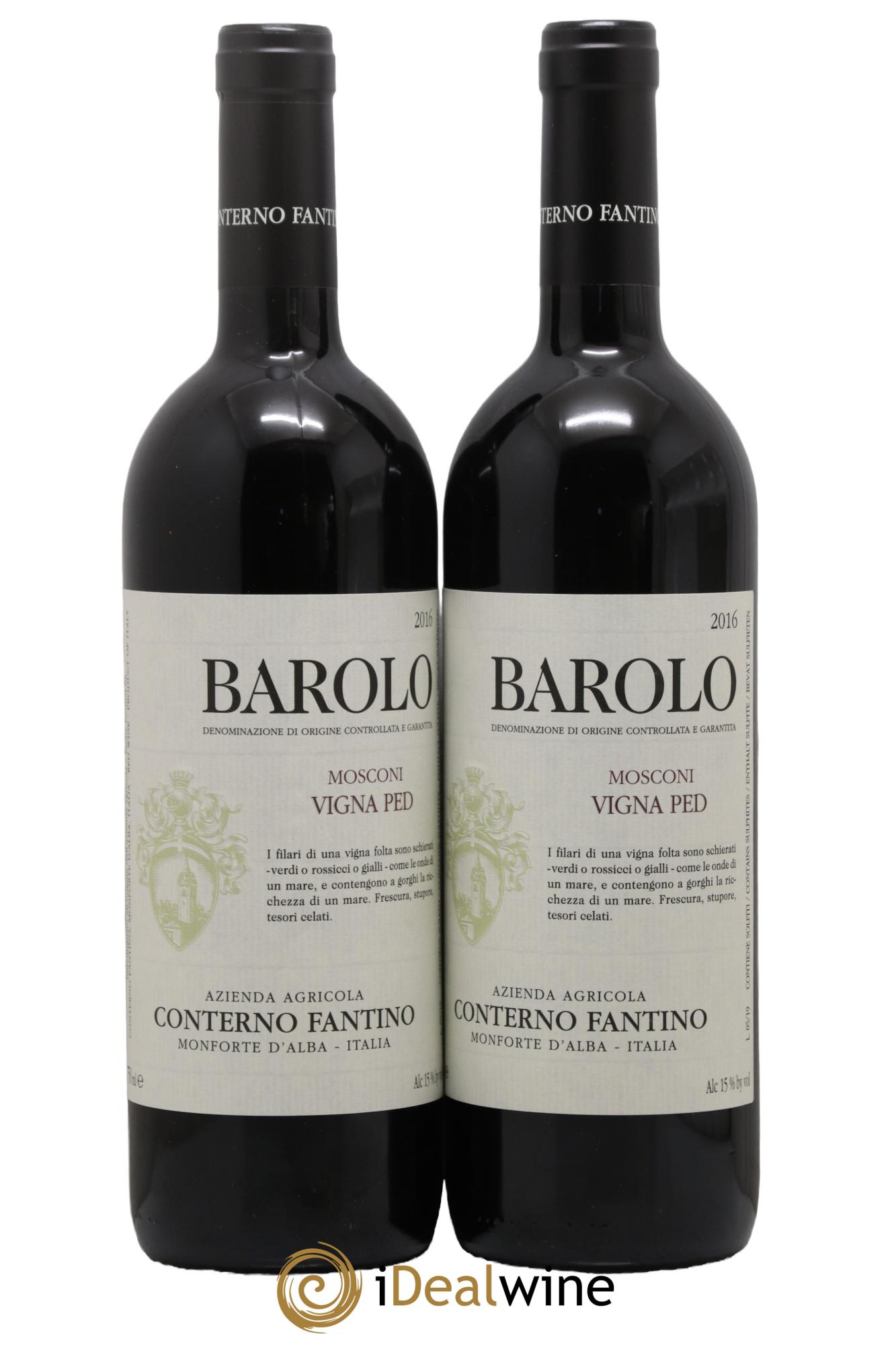 Barolo DOCG Mosconi Vigna Ped Conterno Fantino 2016 - Lot de 2 bouteilles - 0