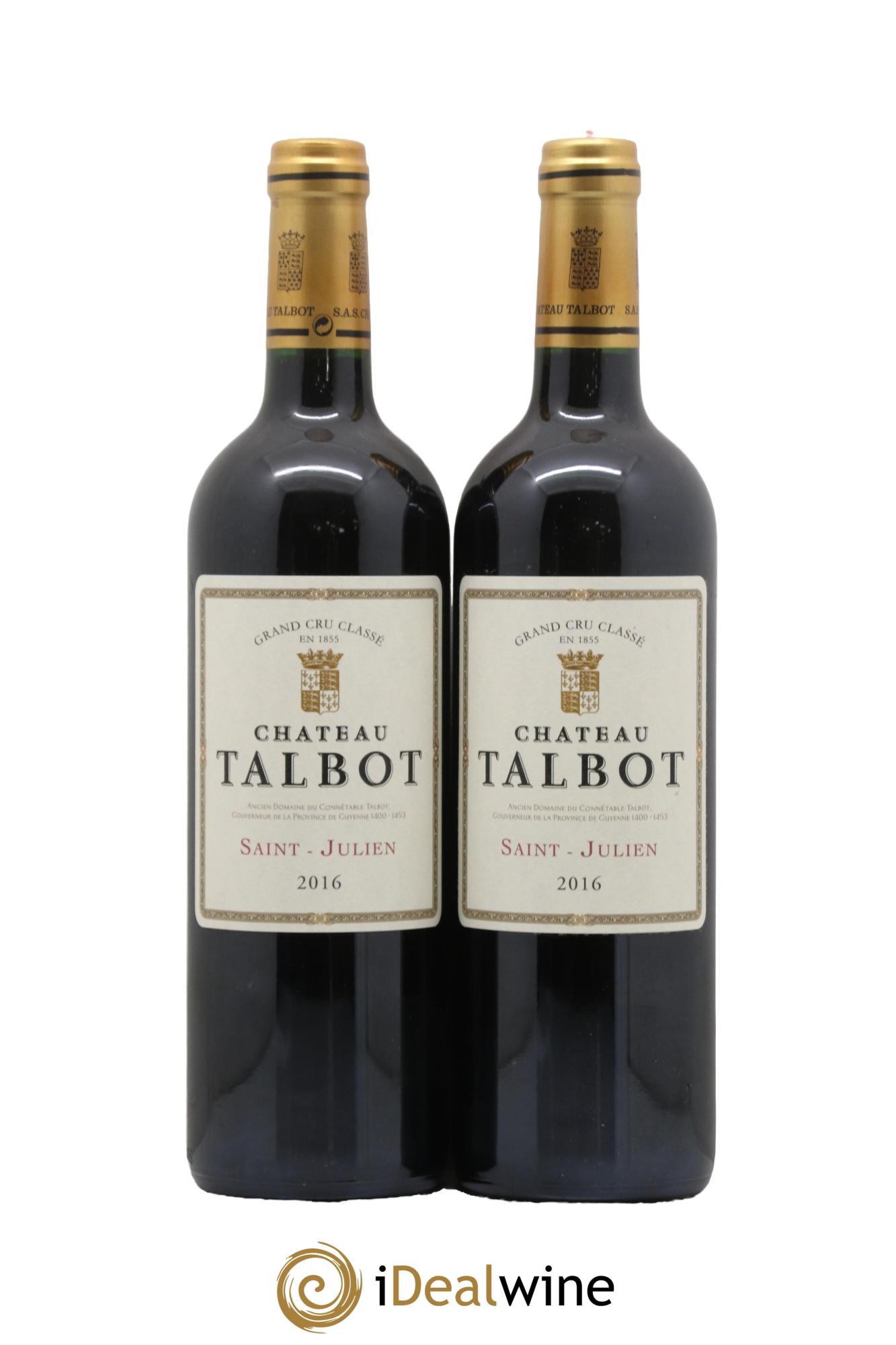 Château Talbot 4ème Grand Cru Classé 2016 - Lot de 2 bouteilles - 0