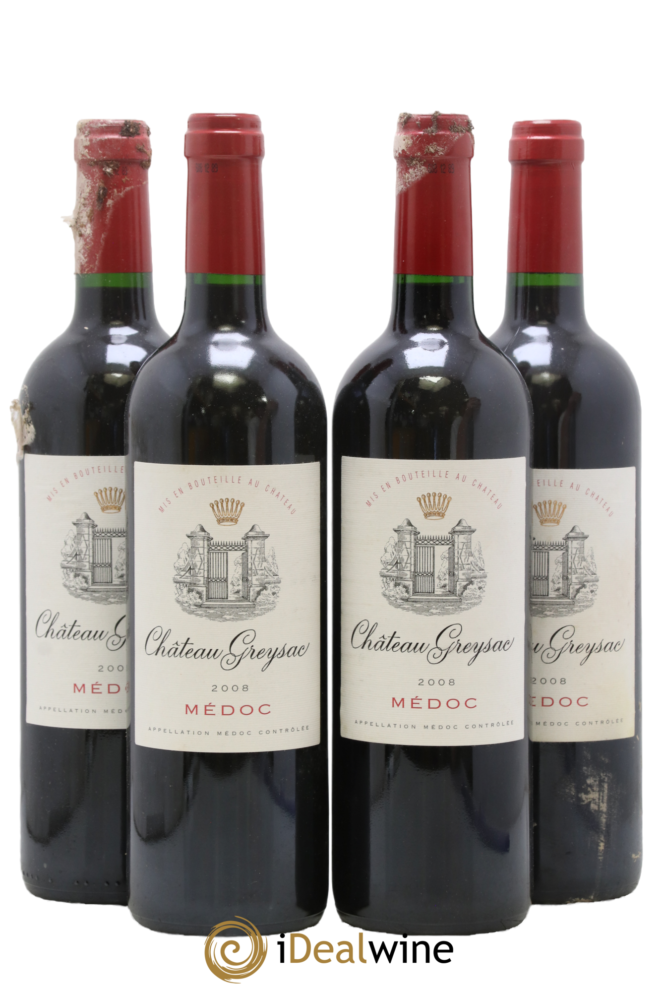 Château Greysac Cru Bourgeois 2008 - Lot of 4 bottles - 0