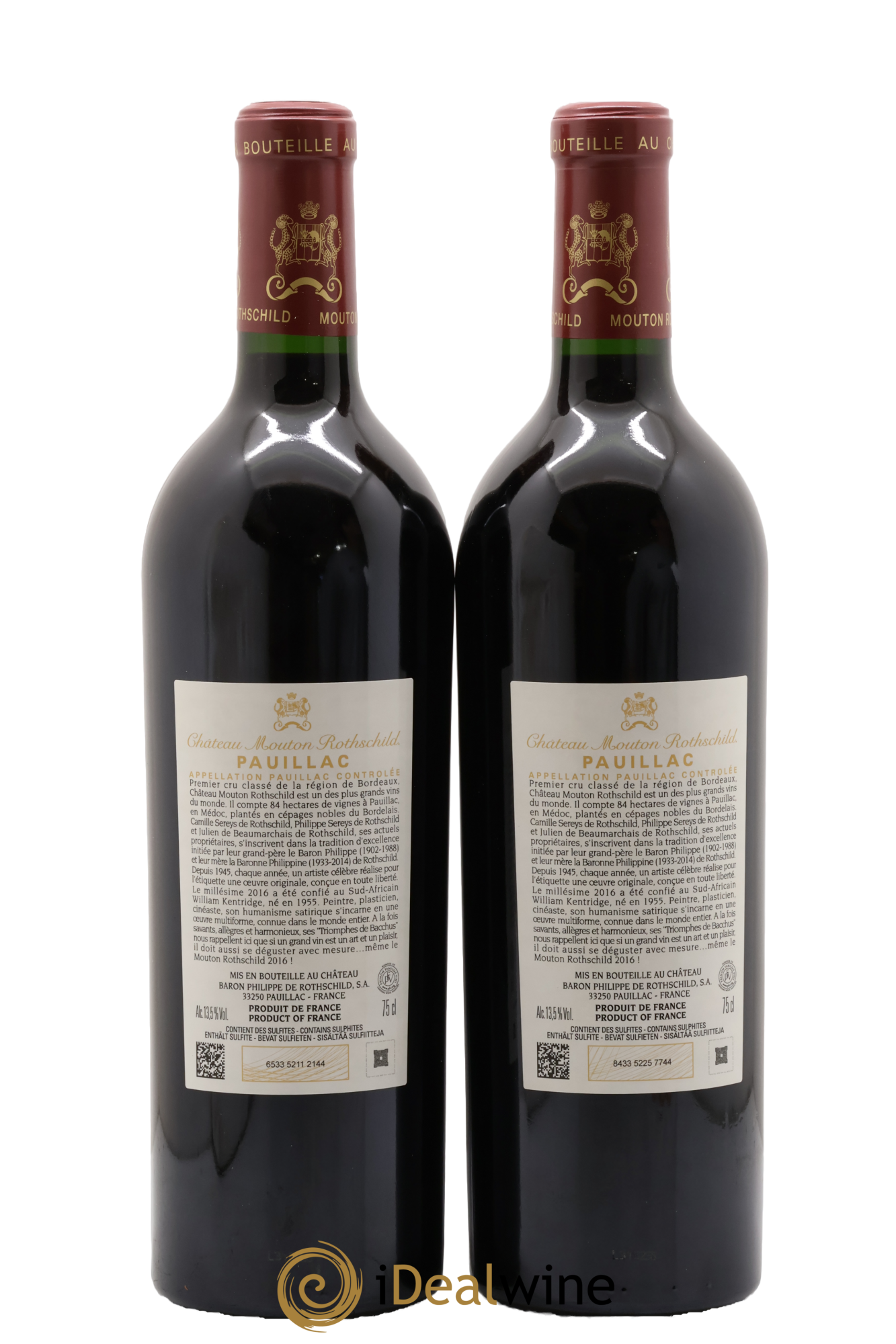 Château Mouton Rothschild 1er Grand Cru Classé 2016 - Lotto di 2 bottiglie - 1