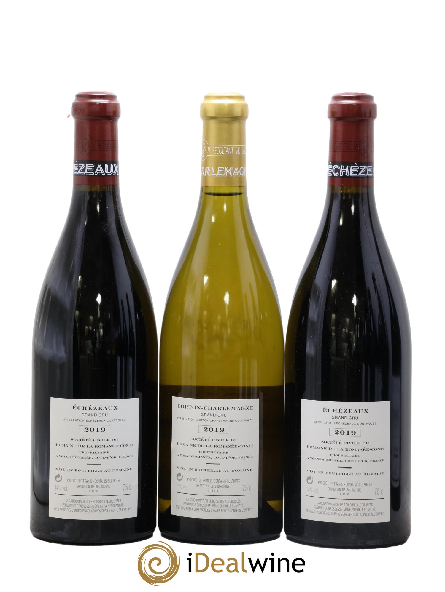Assortiment 2019 du Domaine de la Romanée-Conti Domaine de la Romanée-Conti 2019 - Posten von 7 Flaschen - 2