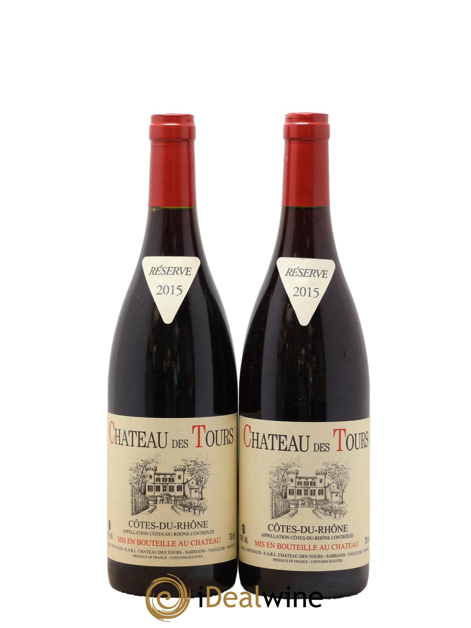 Côtes-du-Rhône Château des Tours Emmanuel Reynaud 2015 - Lot de 2 bouteilles - 0