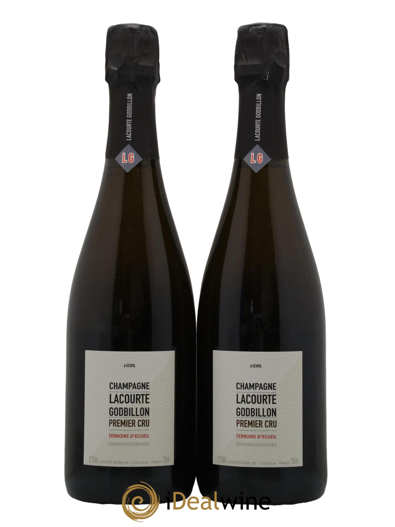 Champagne 1er Cru Extra Brut Terroirs d Ecueil Lacourte Godbillon - Lot de 2 bouteilles - 0