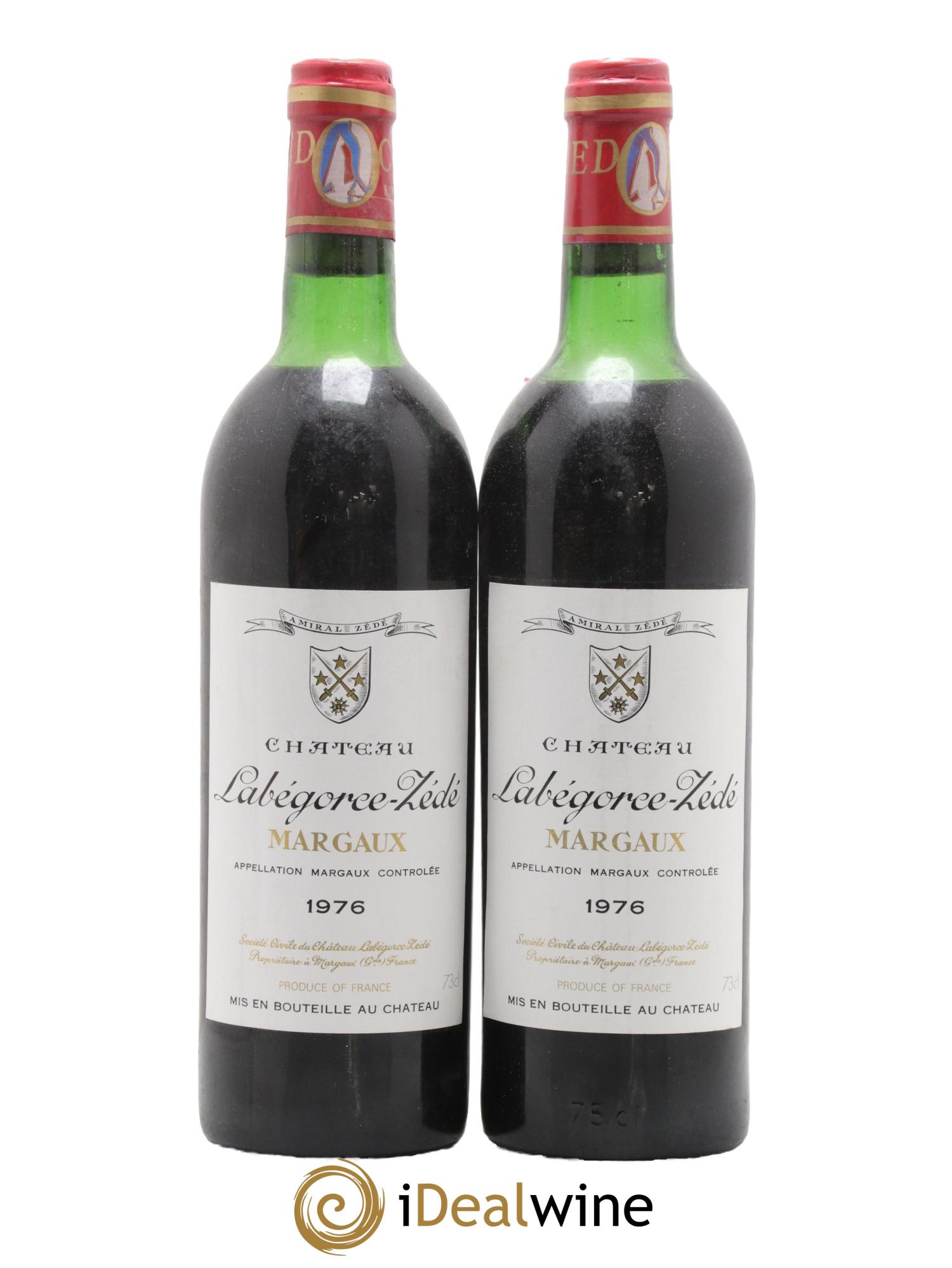 Château Labegorce Zédé Cru Bourgeois 1976 - Lot de 2 bouteilles - 0