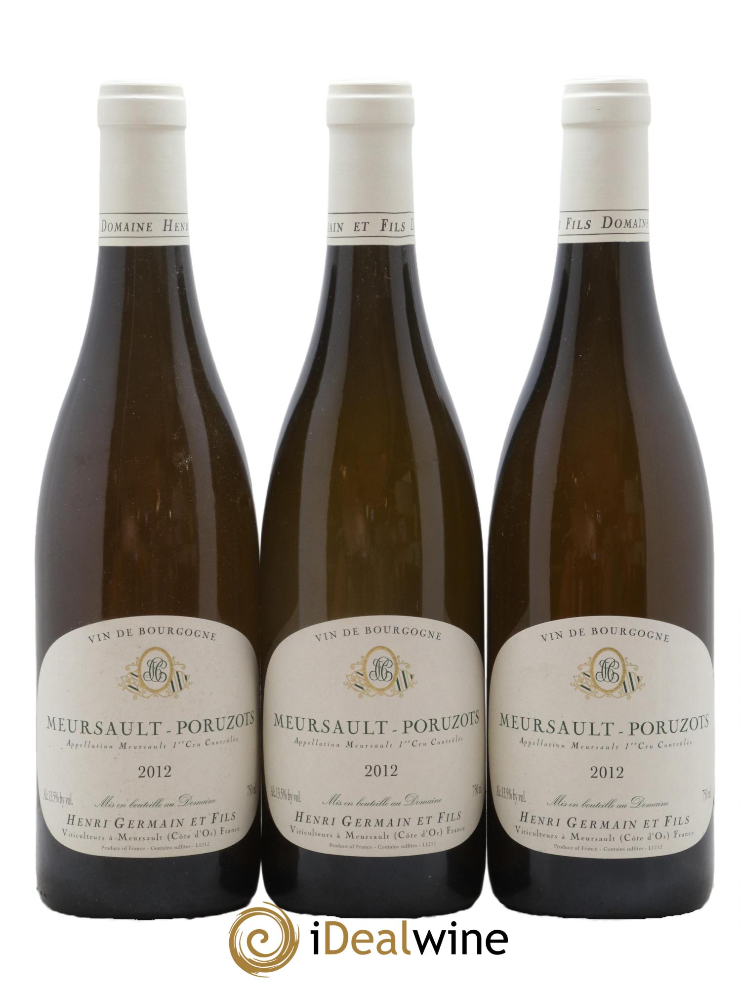 Meursault 1er Cru Poruzots Henri Germain 2012 - Lot de 3 bouteilles - 0