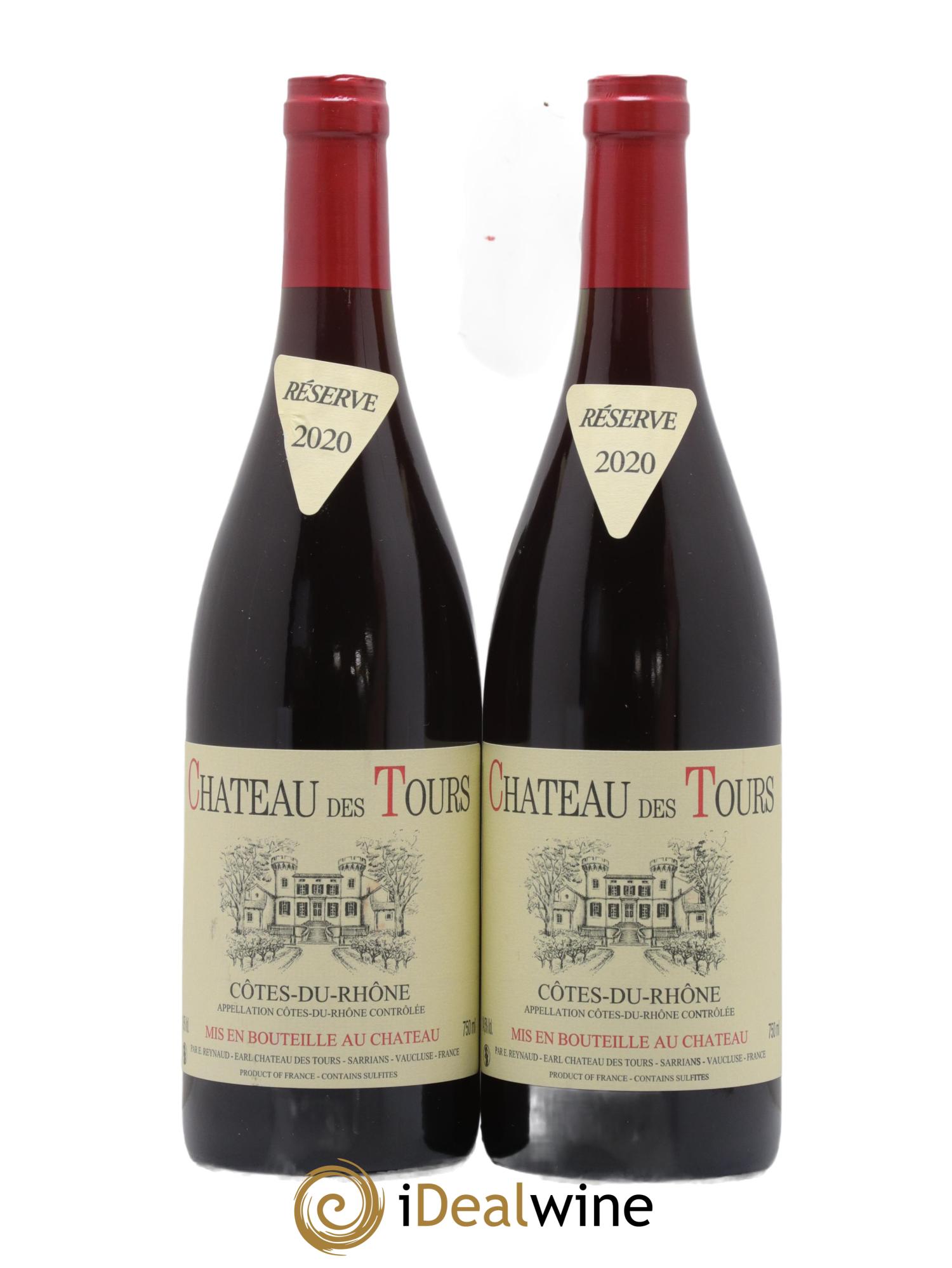Côtes-du-Rhône Château des Tours Emmanuel Reynaud 2020 - Lot de 2 bouteilles - 0
