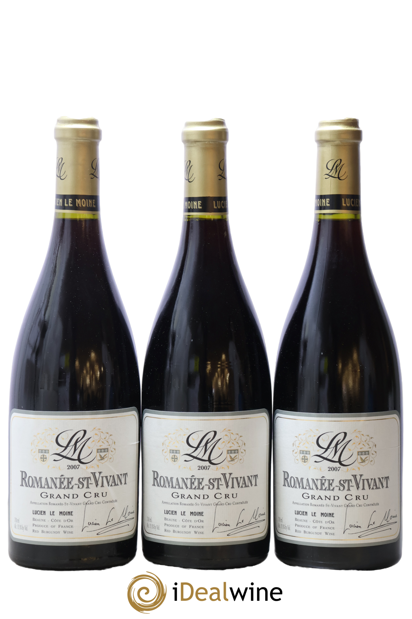 Romanée-Saint-Vivant Grand Cru Lucien Le Moine 2007 - Lot de 3 bouteilles - 0