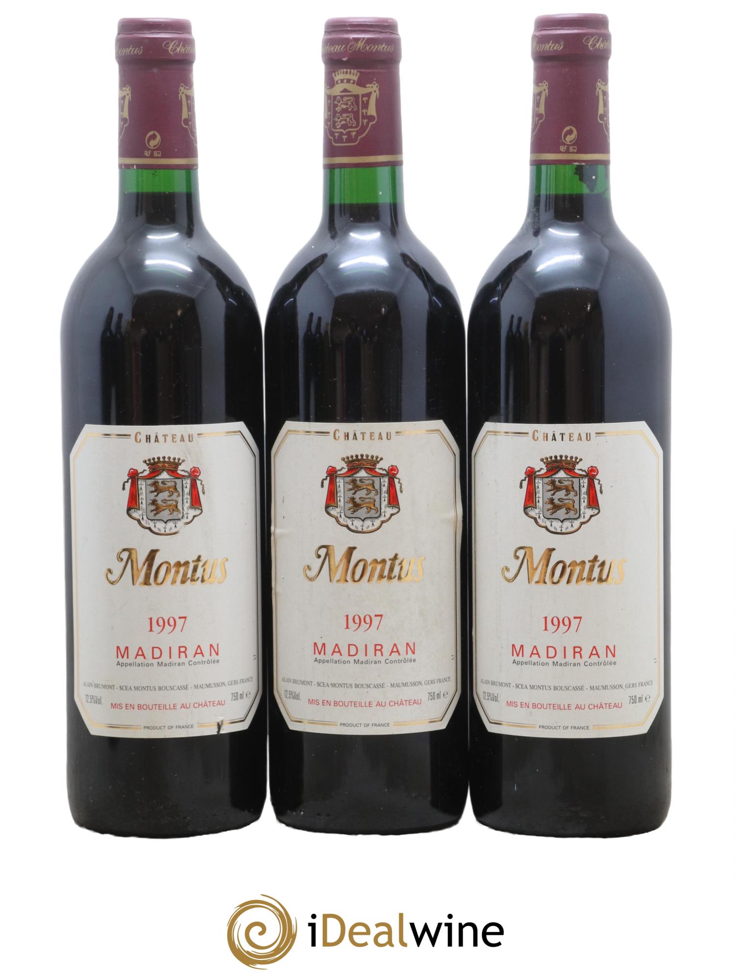 Madiran Château Montus Alain Brumont 1997 - Lot of 3 bottles - 0