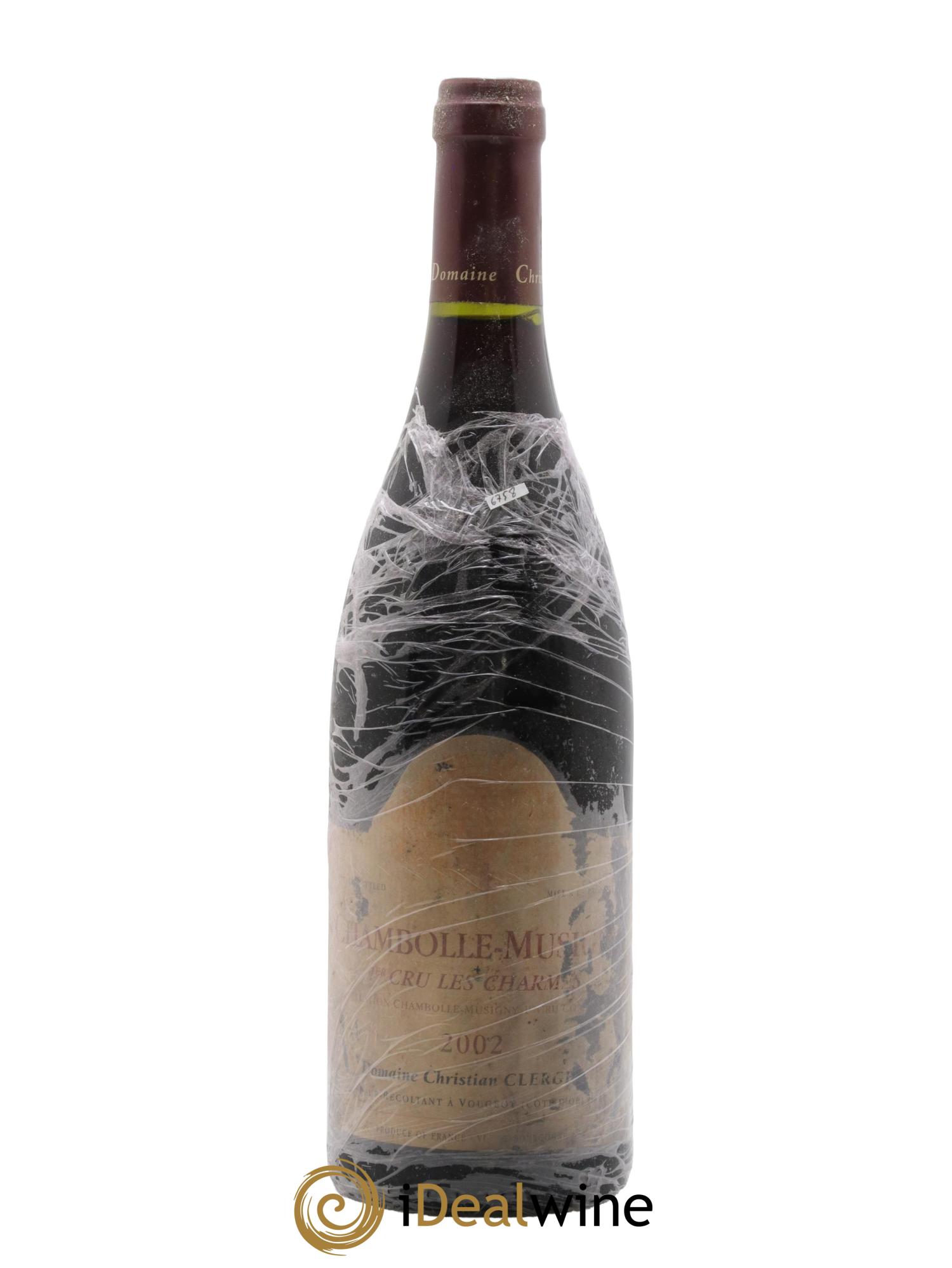 Chambolle-Musigny 1er Cru Les Charmes Christian Clerget 2002 - Lot de 1 bouteille - 0