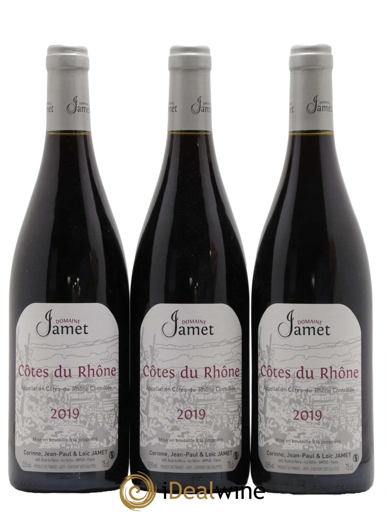 Côtes-du-Rhône Jamet (Domaine) 2019 - Lot de 3 bouteilles - 0