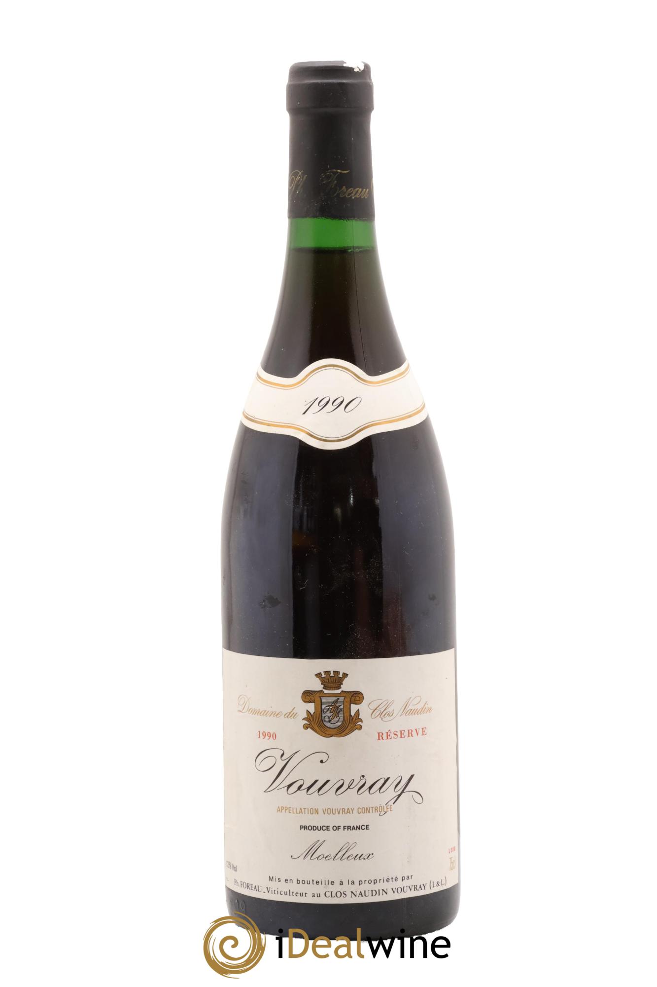 Vouvray Moelleux Réserve Clos Naudin - Philippe Foreau 1990 - Posten von 1 Flasche - 0