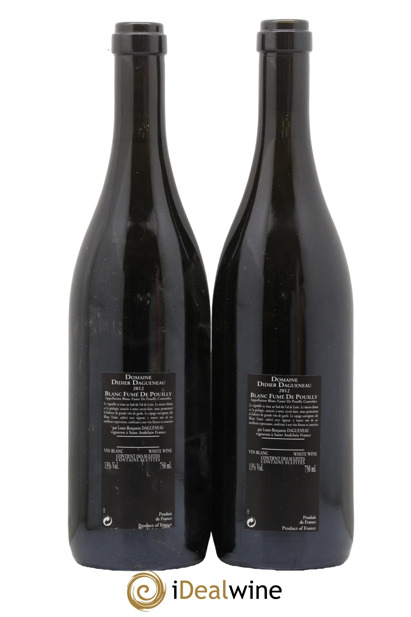 Vin de France (anciennement Pouilly-Fumé) Silex Dagueneau (Domaine Didier - Louis-Benjamin) 2012 - Lotto di 2 bottiglie - 1