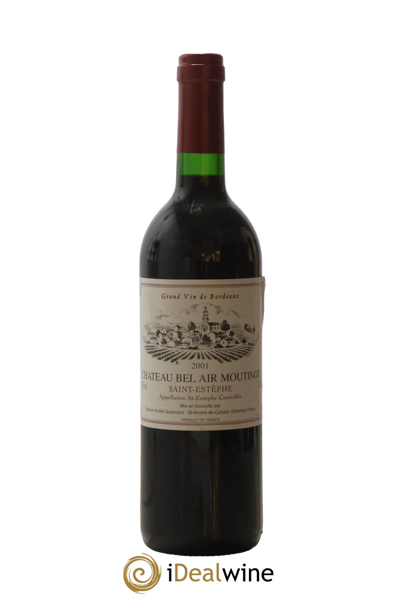 Saint-Estèphe Château Bel Air Moutinot 2001 - Lot de 1 bouteille - 0